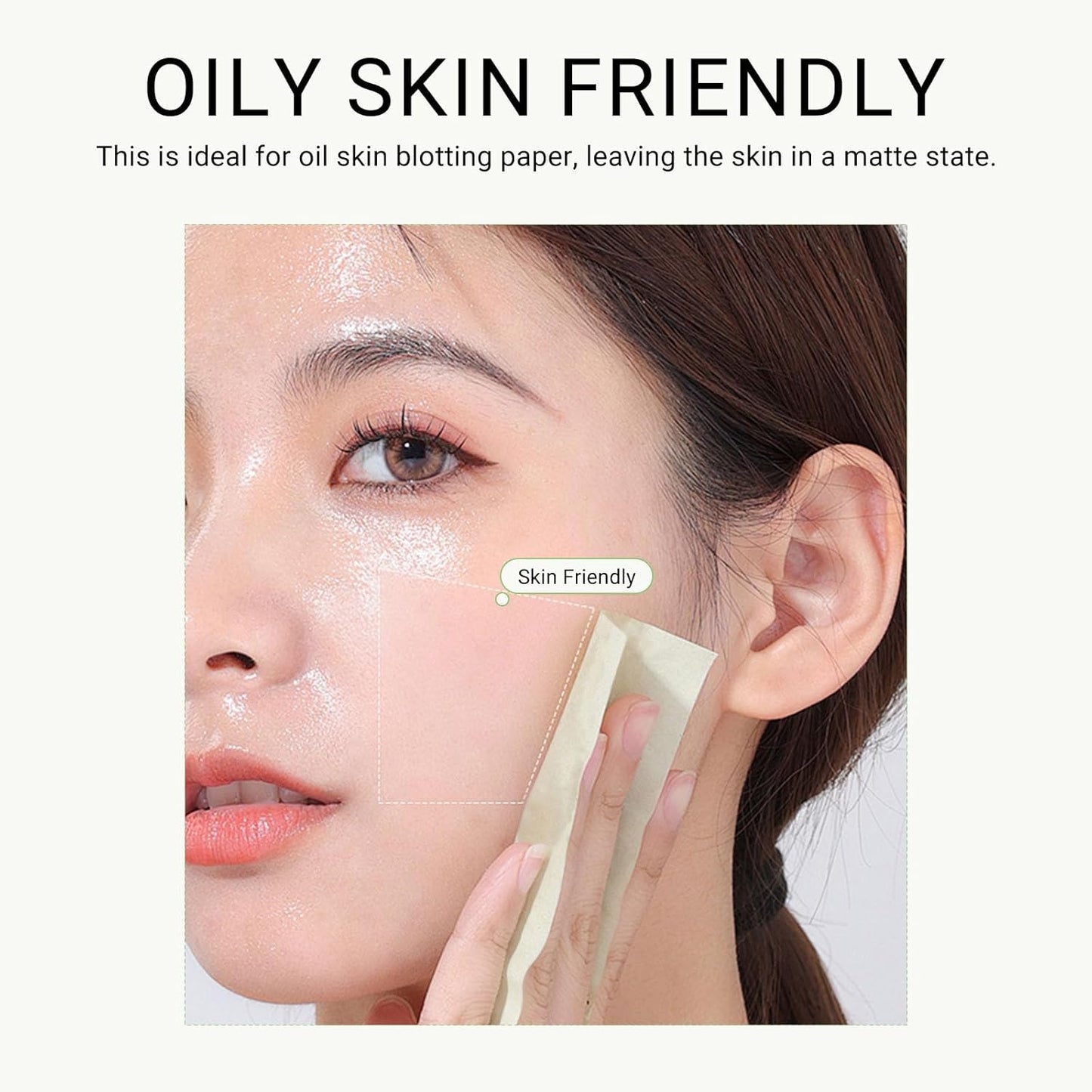 KYDA 200 Sheets Oil Blotting Paper with Mirror and Puff, Refills Included, Face Oil Absorbing Sheets, Oil Control Paper, Absorb Excess Oil, Makeup Friendly