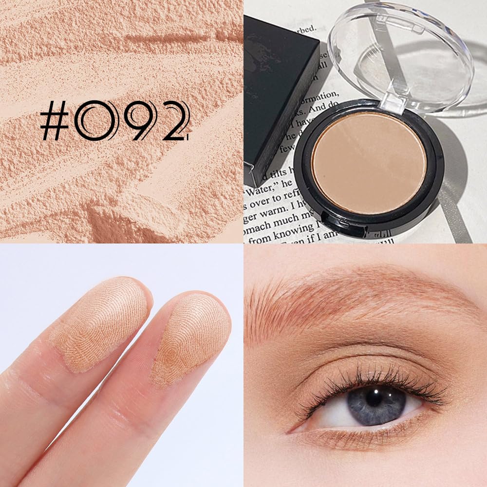 Monochrome Matte Eye Shadow Palette,Brown Neutral Nude Matte Pressed Powder Single Eyeshadow,Natural Long Lasting Naturing-Looking Eyeshadow,Talc,Paraben Vegan & Cruelty Free