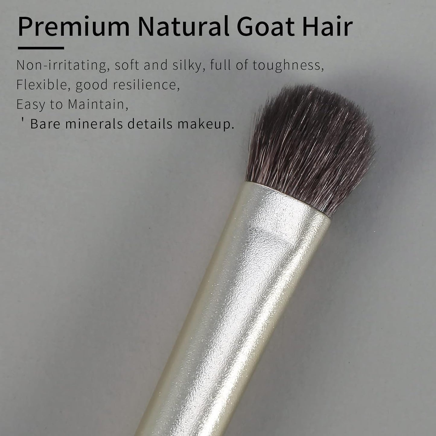 Natural Goat Hair Eye Shadow Brush by ENZO KEN, Large Smudge Eyeshadow Brush, Shader Eye Shadow Brush, Eye Shader Brush, Single Eyeshadow Brush, Eye Brushes, Eyeshadow Blending Brush. (Gold, E203L)
