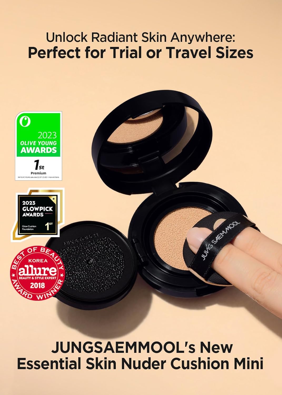 [JUNGSAEMMOOL OFFICIAL] Essential Skin Nuder Cushion Mini (Medium Deep)