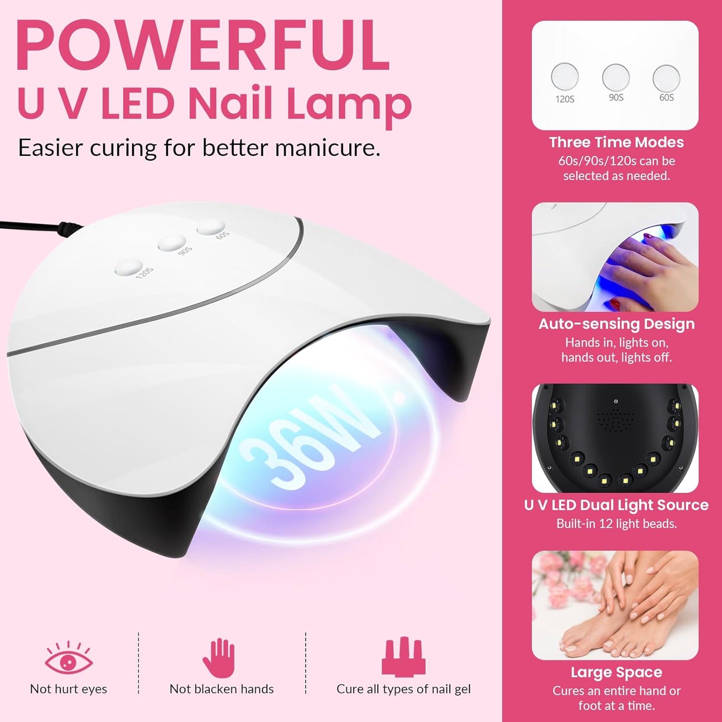 VANREESA 42 Pcs Gel Nail Polish Kit with U V Light 24 Colors Gel Polish Nail Set Glossy & Matte Top Coat Complete Nail Kit with Manicure Tools for All Seasons Gifts for Women Girls