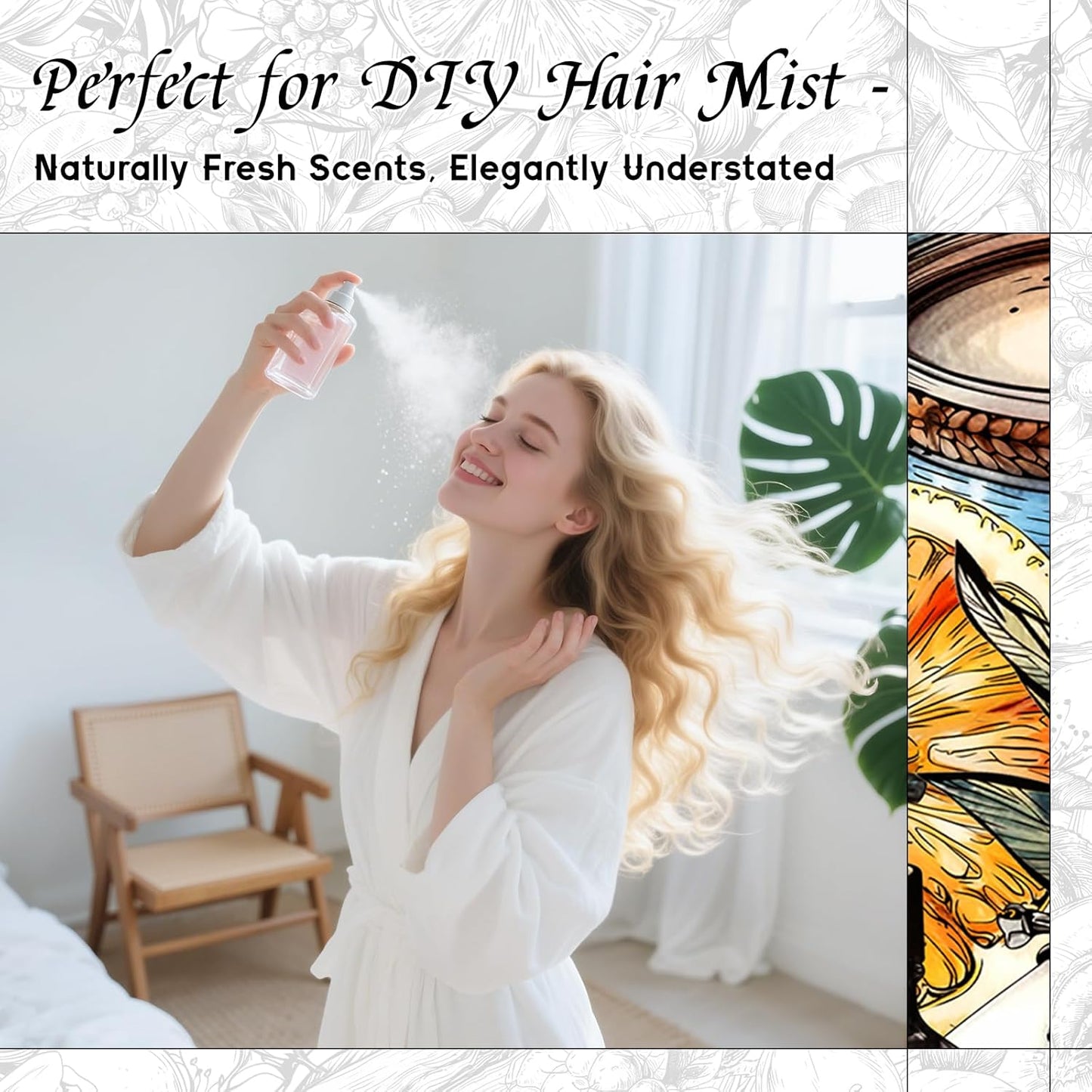 HIQILI Frost Bloom Fragrance Oil, Ocean & Lily of The Valley Scents, for Diffusers, Candles, Soap, Perfume & Hair Mist Making, Long Lasting - 5.07 Fl Oz