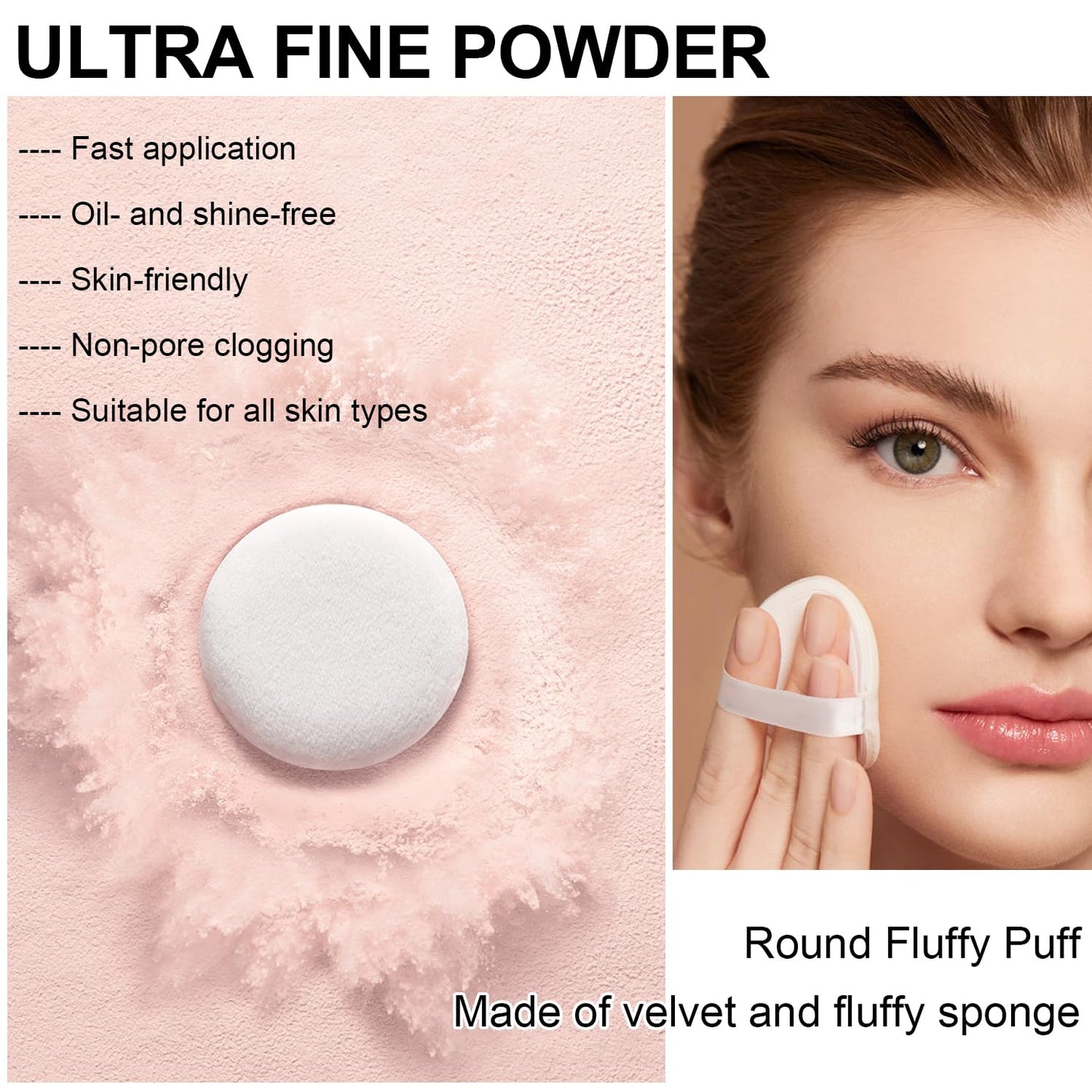 Mineral Setting Powder, SPF 35, Sunscreen Pink Face Loose Blurring FinishingPowder, Sheer Coverage, Weightless and Oil Control. Extend Base Makeup (#04 Pink Setting Makeup)