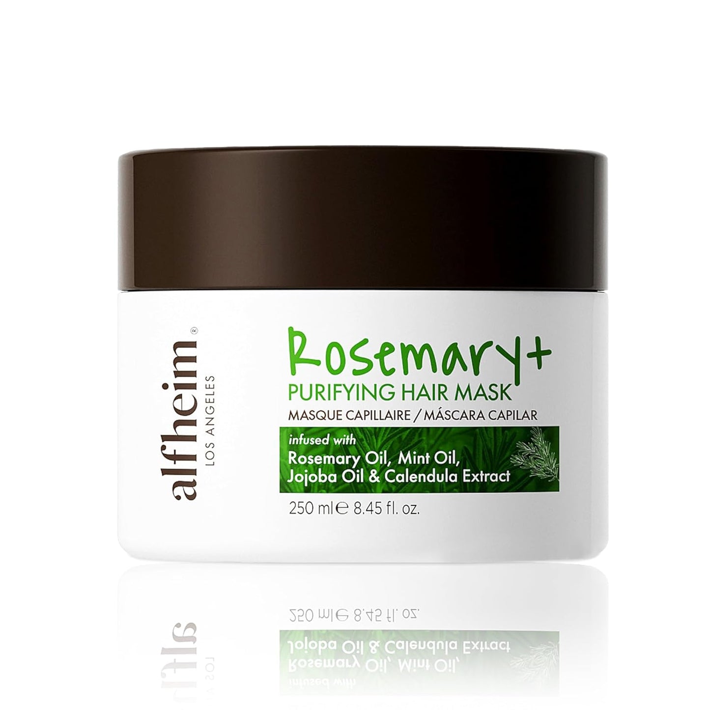 ALFHEIM Rosemary+ Purifying Hair Mask | Deep Moisturizing & Scalp Balancing Treatment | Infused with Rosemary, Peppermint Oil & Jojoba Oil | For Oily Hair, Dandruff & Weakened Strands | 8.45 oz