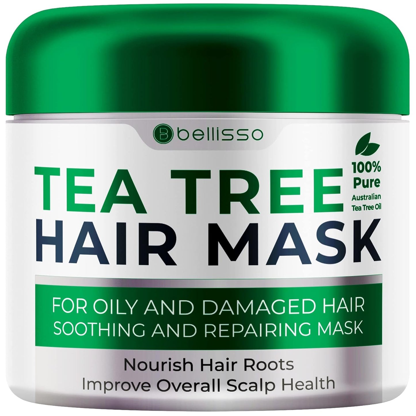 Tea Tree Oil Hair Mask - Deep Conditioner Treatment for All Hair Types - Intense Hydration Care and Protein Moisture Repair for Women and Men.