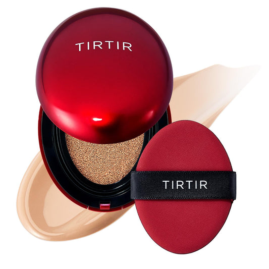 TIRTIR Mask Fit Red Cushion Foundation | Full coverage, Weightless, Skin fit, Satin Glow Finish, Korean Makeup BB Foundation, beauty, Tattoo cover up, Buildable (#24N Latte, 0.63 Fl Oz)