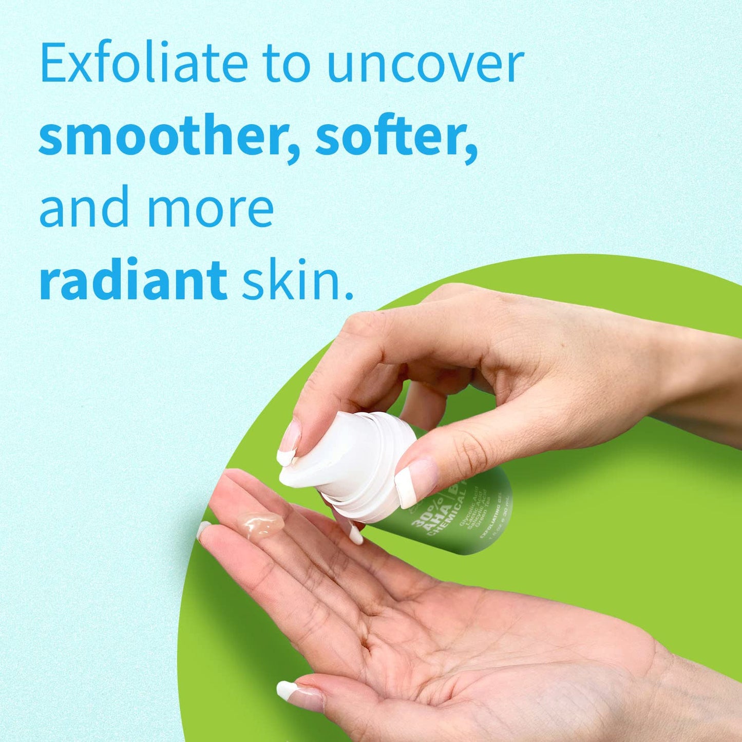 Ebanel Chemical Peel for Face, AHA BHA Exfoliator, Glycolic Acid Peel, Salicylic & Lactic Acid Face Peeling Gel, Infused with Green Tea & Chamomile for Acne Scars, Dark Spots, Wrinkles, Fine Lines