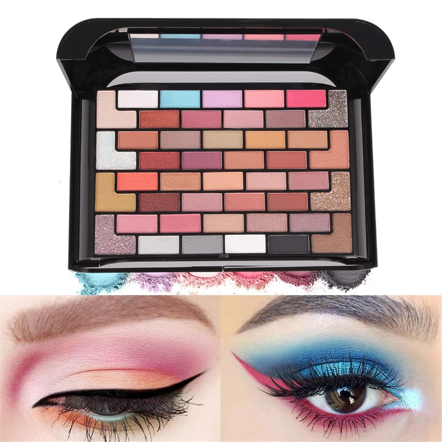 98 Colors All in one Makeup Gift Set Holiday Birthday Beauty Cosmetic Essential Starter Bundle Include 68 Eyeshadow Palette, 8 Blush, 4 Compact Powder, 3 Lipstick, Eyebrow Pencil, Lip Liner