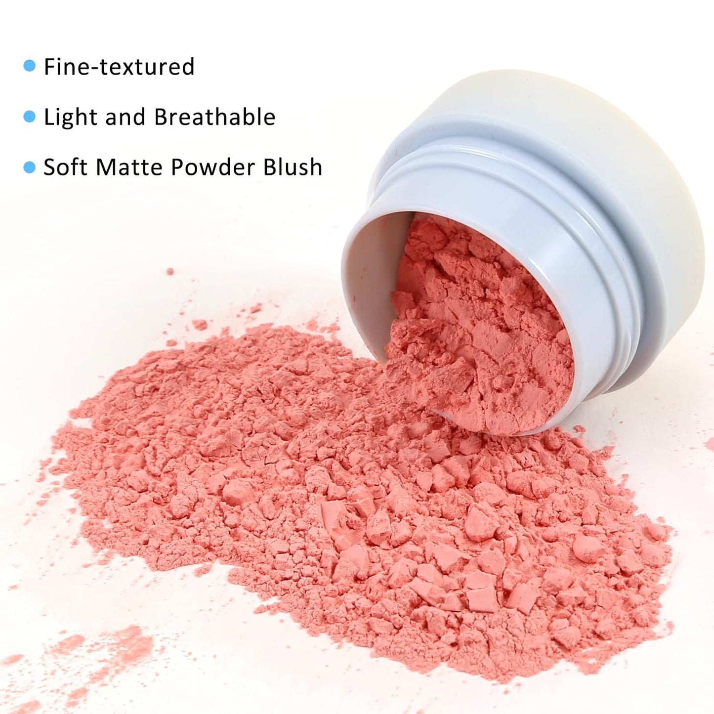 Boobeen Powder Blush for Cheeks, Air Cushion Matte Blush, Natural Highly Pigmented Blush Makeup Easy to Blend, Loose Blush Compact Long-lasting