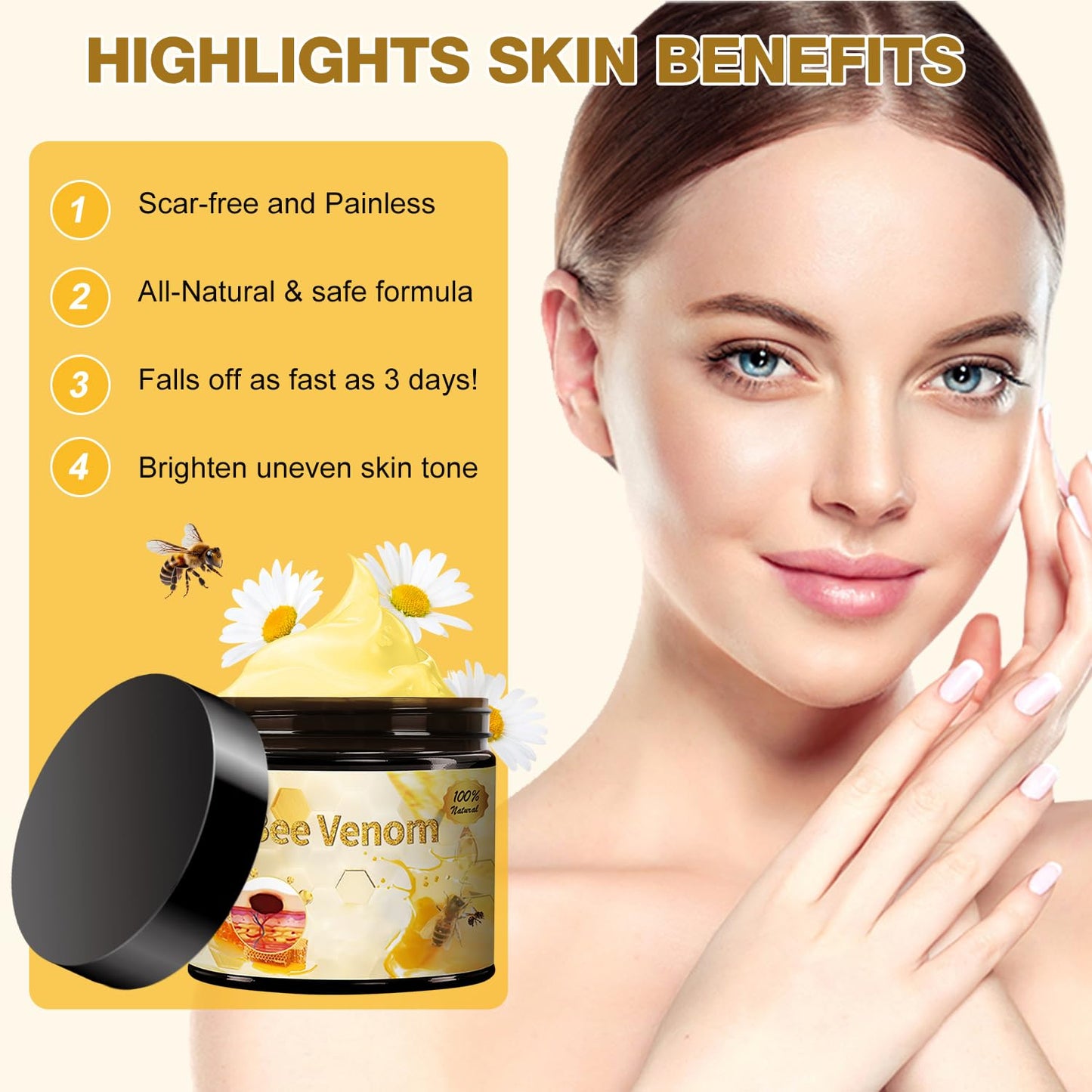 2pcs Bee Venom Treatment, New Professional Bee Venom Repair Cream, Bee Venom Cream for All Body Parts