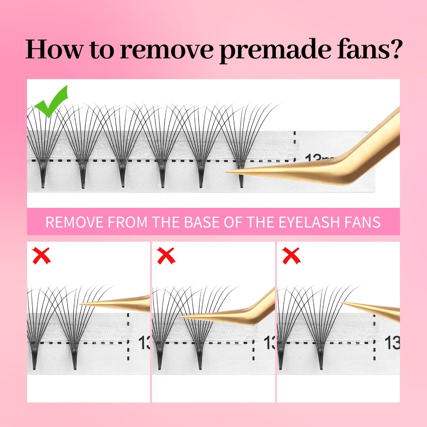 Premade Fans Eyelash Extensions 16D Volume Lash Extensions 0.05 Thickness Eyelash Extension D Curl Premade Lash Fans Mix 9-16mm Fluffy Soft Handmade Lash Fan(16D-0.05-D,9-16mm)