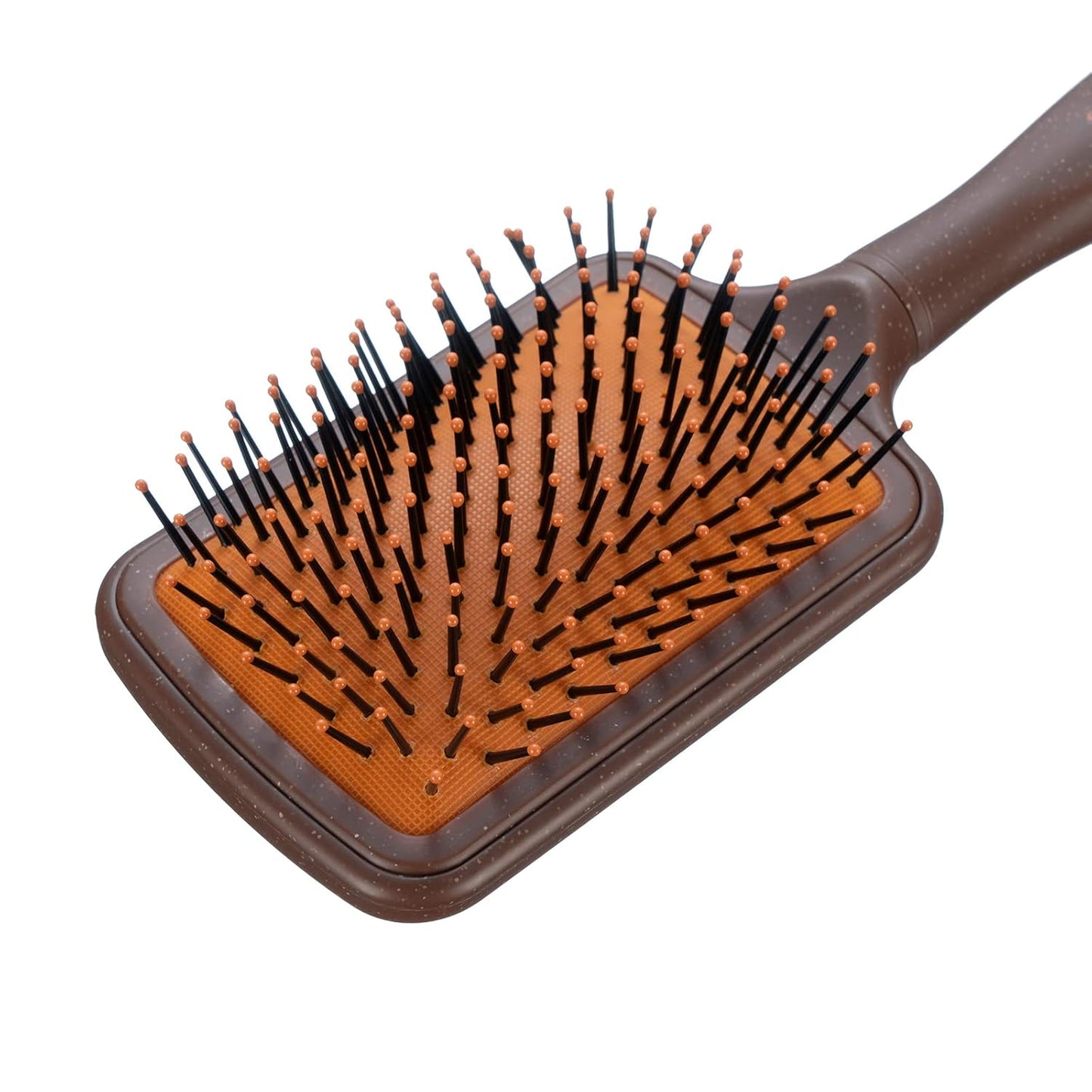 Coconut Oil Infused HAIR BRUSH, Scented Paddle Brush, for Gentle Detangling, Scalp Massage or Blow-dry. For All Hair Types. Brown
