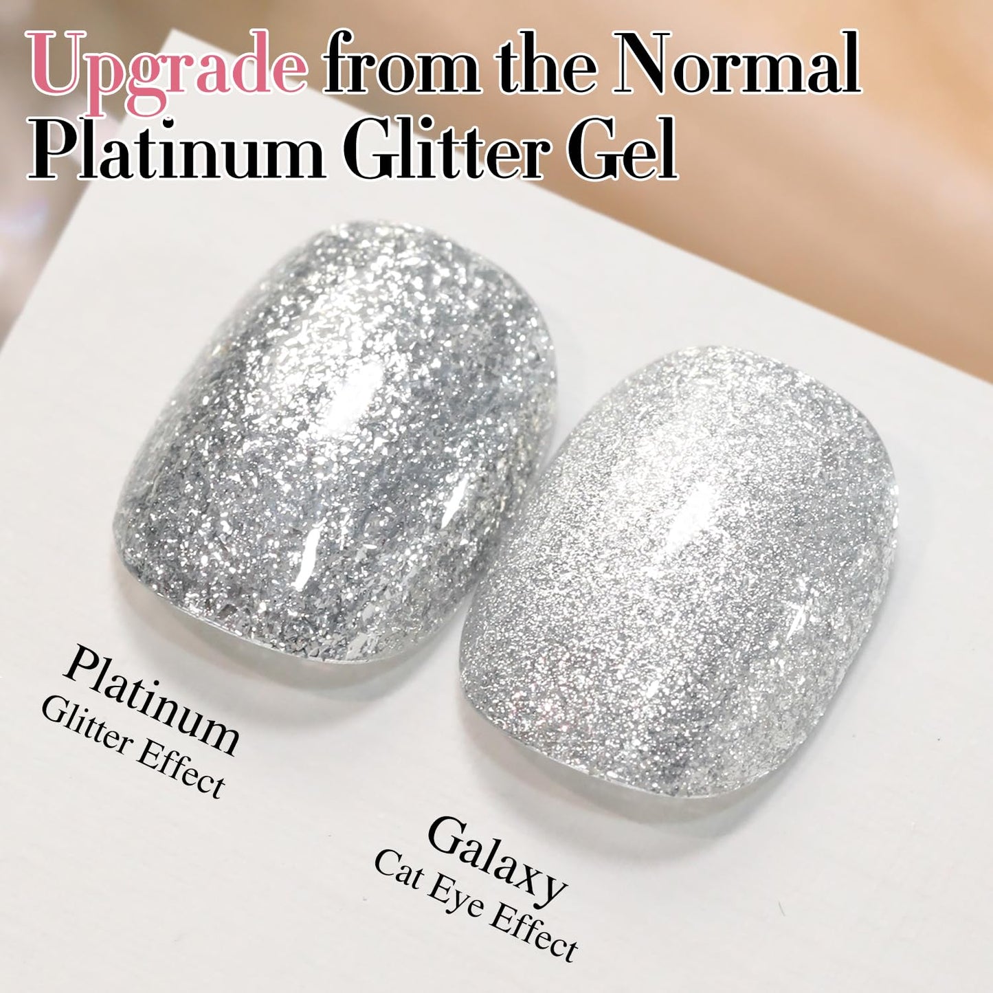 Double Rhythm 6 Colors Cat Eye Gel Polish Set Shimmer Glitter with Magnet Holographic Reflective Magnetic UV Nail Art Kit (6-Kit 32)