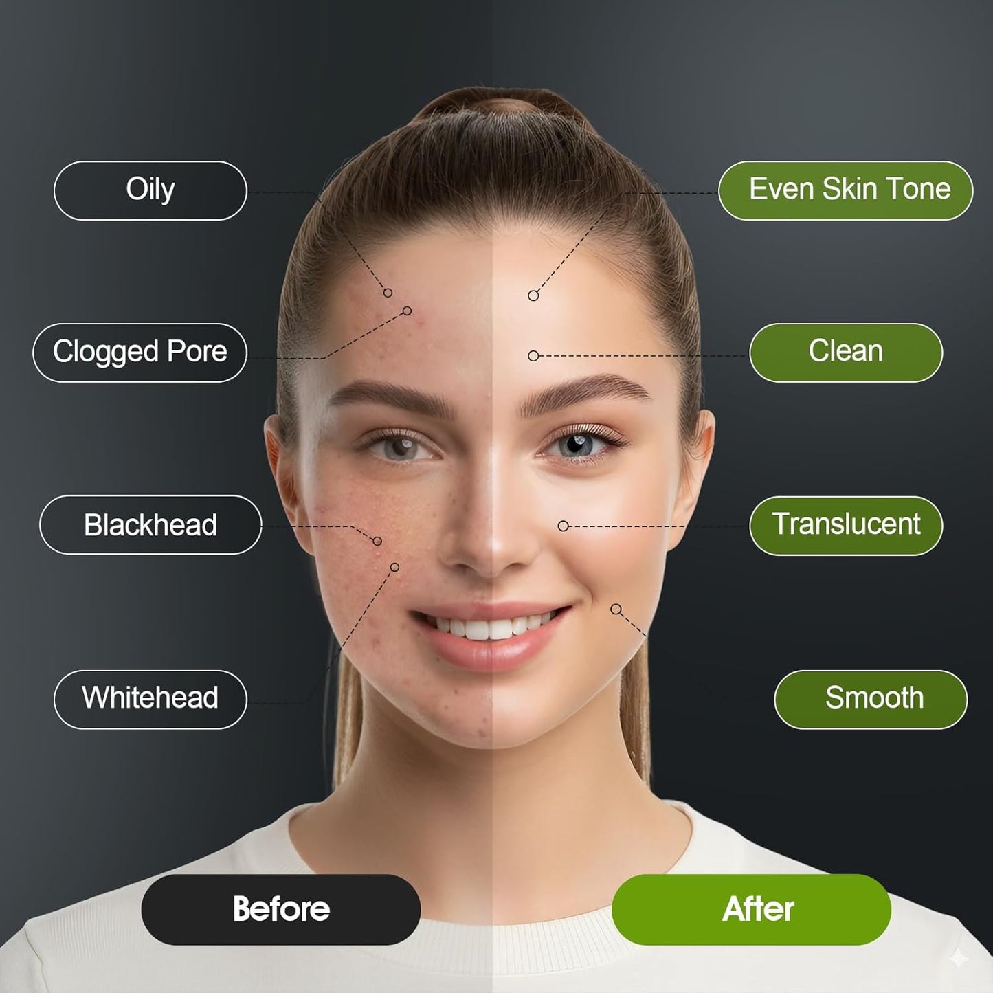 Bamboo Charcoal Blackhead Remover Mask – Peel Off Face Mask for Deep Pore Cleansing |Reduce Blackheads & Excess Oil,Refines Pores for All Skin Types(2.8 Ounce (Pack of 1), Aloe Vera)