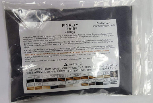 Hair Building Fibers 100 Grams Refill Your Existing Bottle. Highest Grade Fiber By Finally Hair (Dark Grey and Pepper)