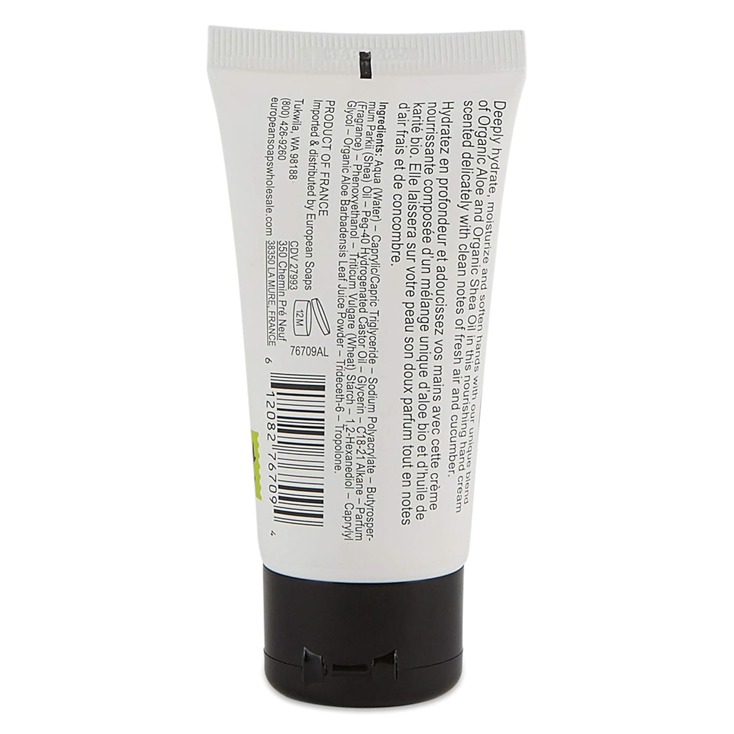 Organic Aloe Collection Hydrating Hand Cream (1.6oz), Fresh Cucumber Scent