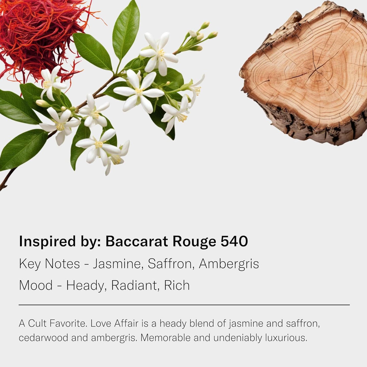 AromaTech Love Affair Aroma Essential Oil Blend: Luxury Hotel Inspired Aromatherapy with Jasmine, Saffron, Cedar & Amber for Ultrasonic Diffusers & Nebulizers - 16 fl oz, 500 mL