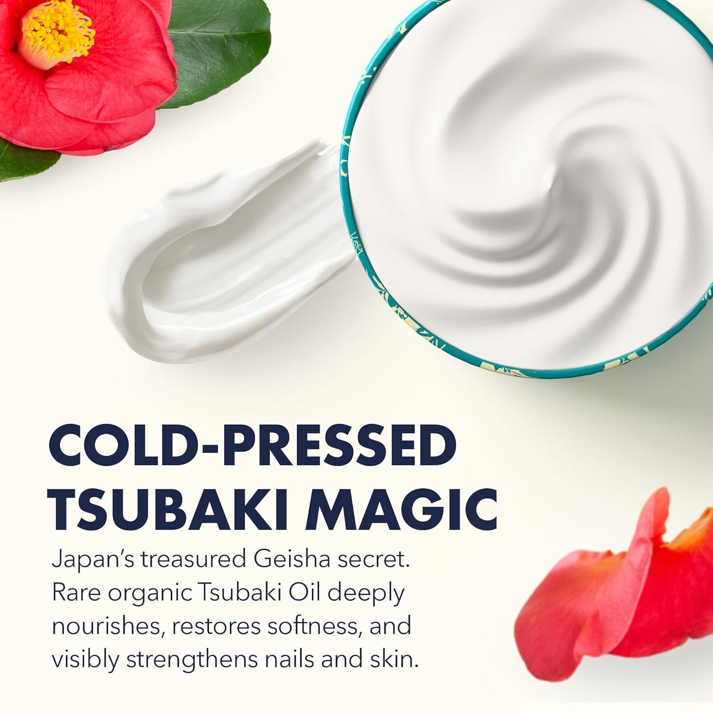 Onsen Hand & Cuticle Rescue Cream | Organic Nail Strengthener & Balm | Dry, Cracked Hands, Elbows & Feet | Shea Butter, Tsubaki & Jojoba Oil | Nail Repair & Growth, Vegan - 2 Pack (0.88 oz)