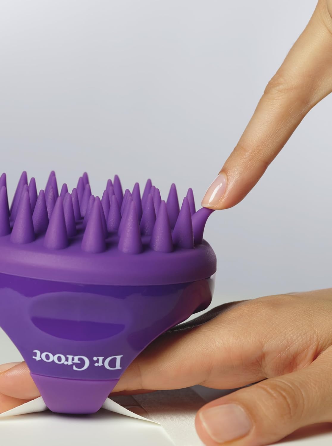 Dr. Groot Premium Scalp Cleansing Brush,Hair Scalp Massager,Scalp Scrubber with Soft Silicone Bristles,Hair Shampoo Brush for Scalp Exfoliation,Wet Dry Hair Brush for Scalp Care 8.9x8.9x8cm Purple