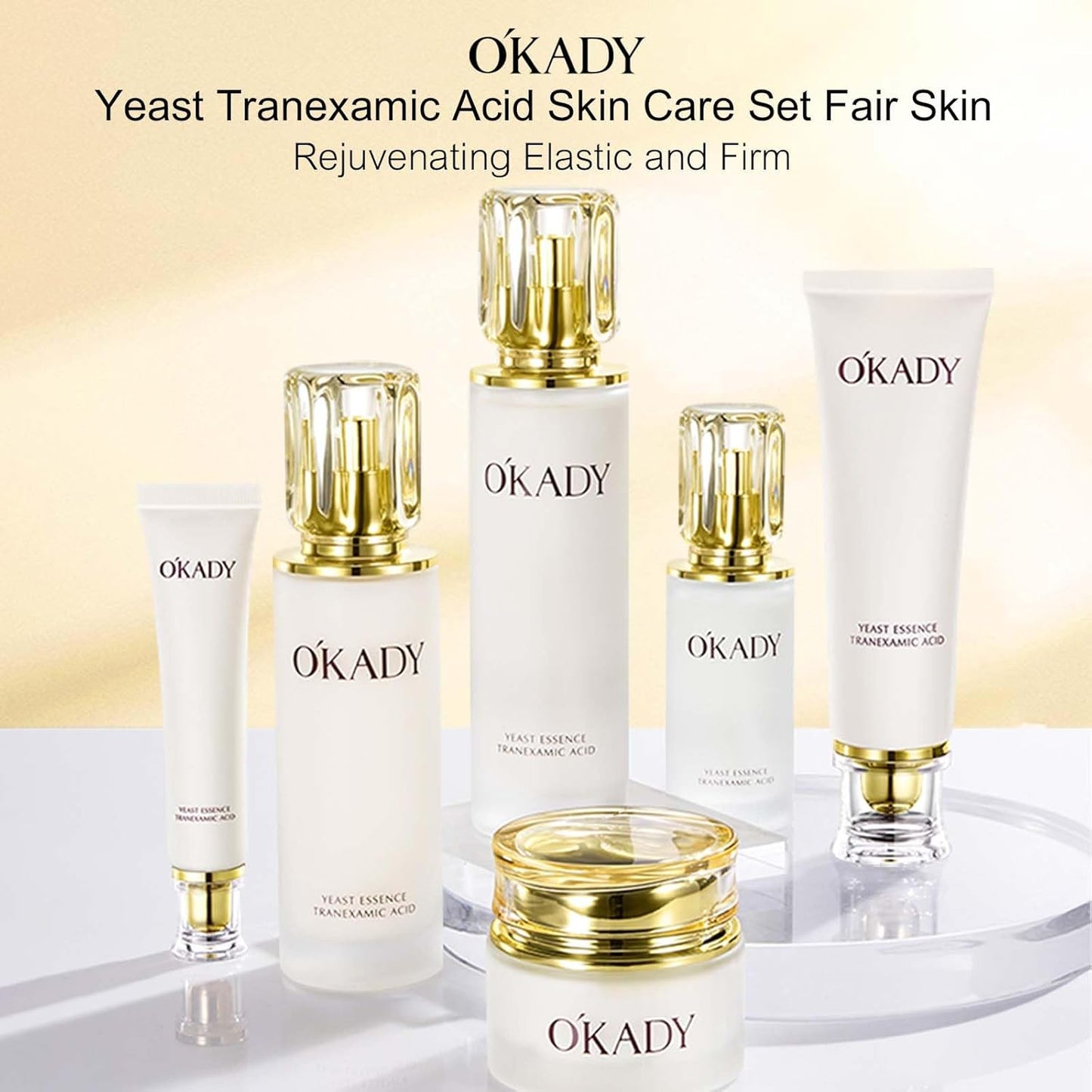 O’KADY Face Skincare Sets Anti Aging Beauty Products Skin Care 6-piece For Women Skincare Kits With Cleanser,Toner,Serum,Eye Cream,Lotion,Facial Cream,Primer Cream Travel Kit For Wife Mom