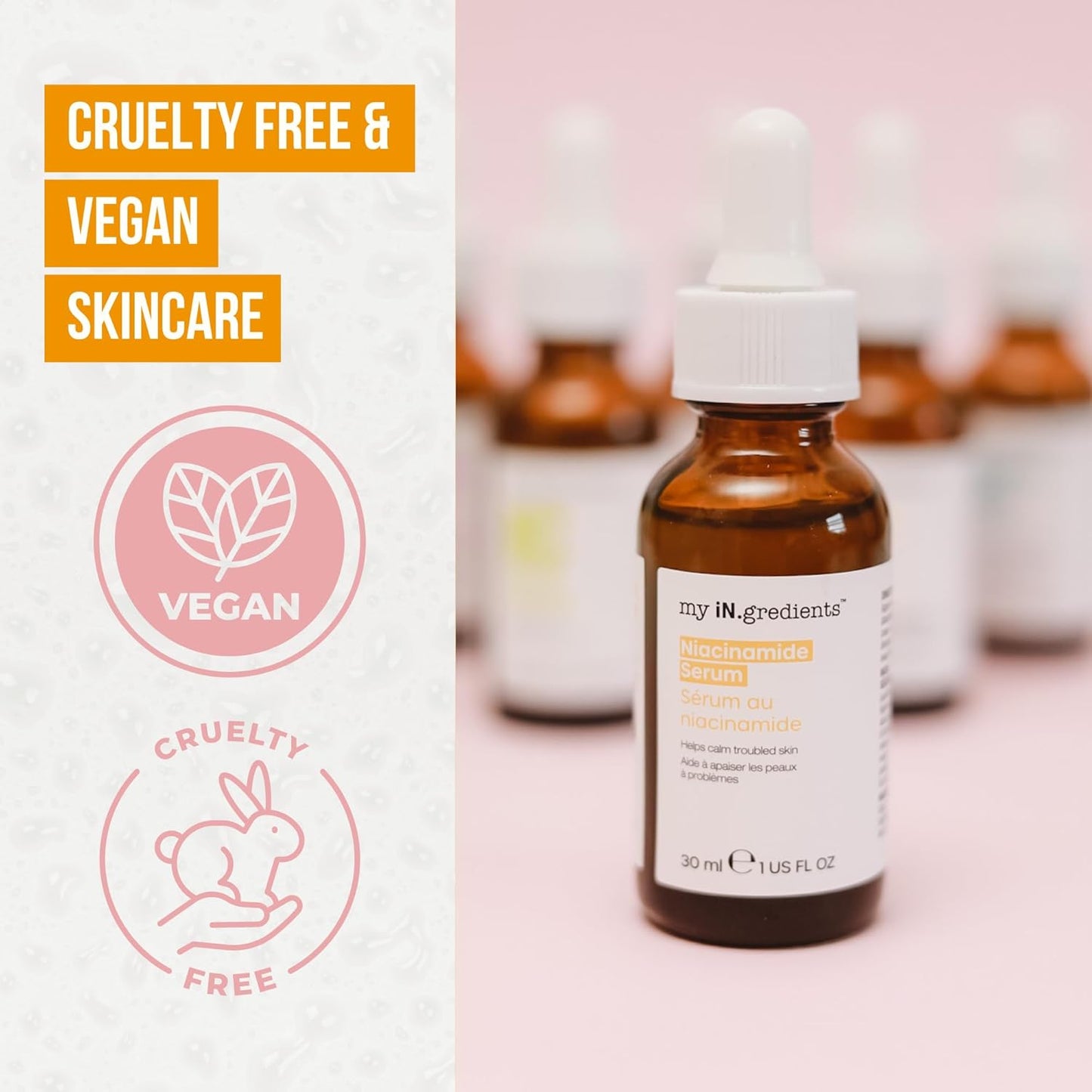 Masque Bar My Ingredients 10% Niacinamide Serum for Face +1% Zinc -Pore Reduction, Glowing Serum for Face, Evens Out Skin Tone, 5.7 pH -Hydrating Serum for All Skin Types -Paraben & Cruelty Free-30ml