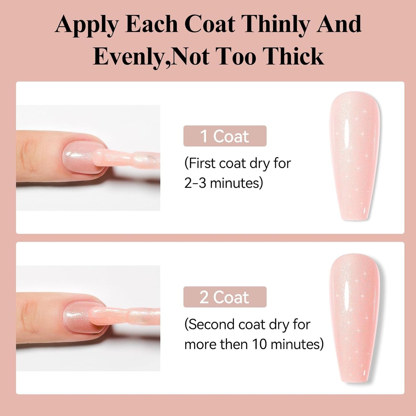 Nail Polish, Air Quick Dry, Light Pink Shimmer Nail Lacquer Non-Gel Nail Art Polish Fast Drying Nail Pigment Oil-based Holographic Fingernail Concealer Polish, 1PC 12ML Long Last