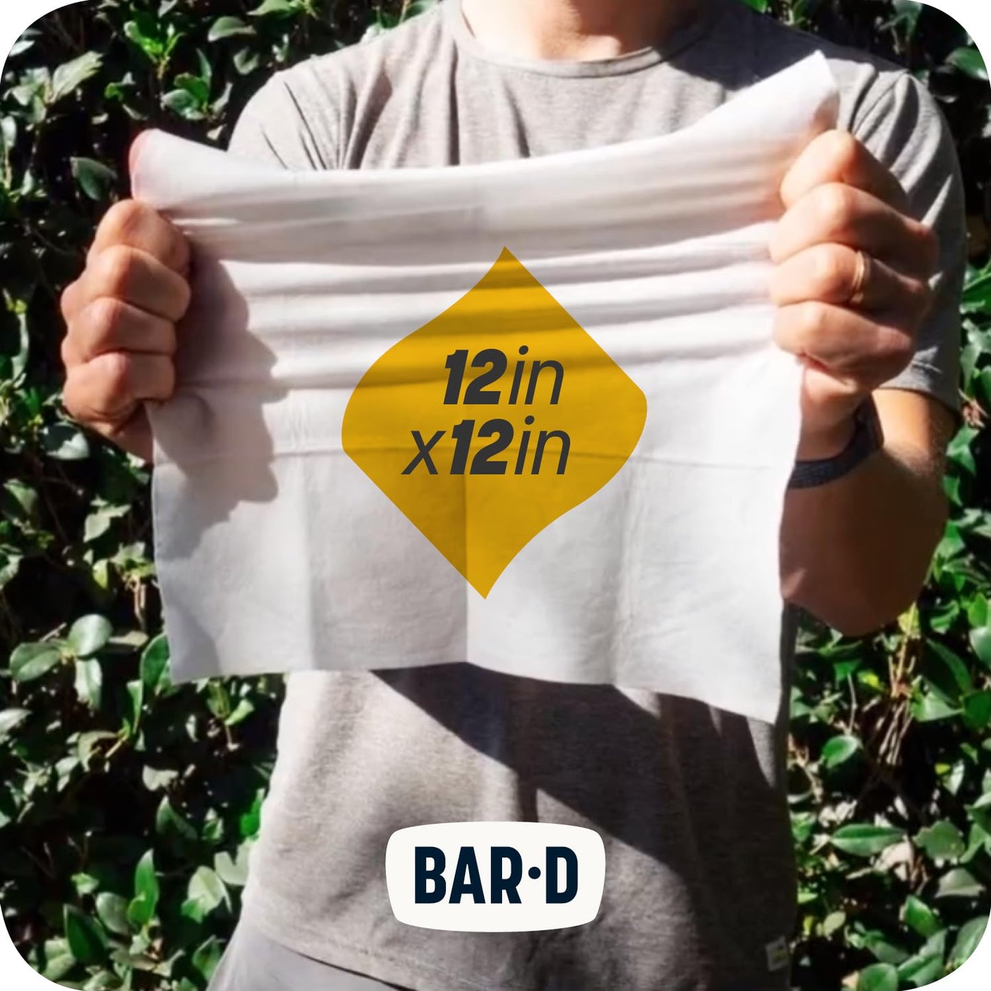 Bar-D Cleansing Face & Body Wipes for Women and Men - Individually Wrapped Biodegradable Shower Wipes with chamomile, 12x12 Inch, Pack of 20 (20 Count/Box), Chamomile scent