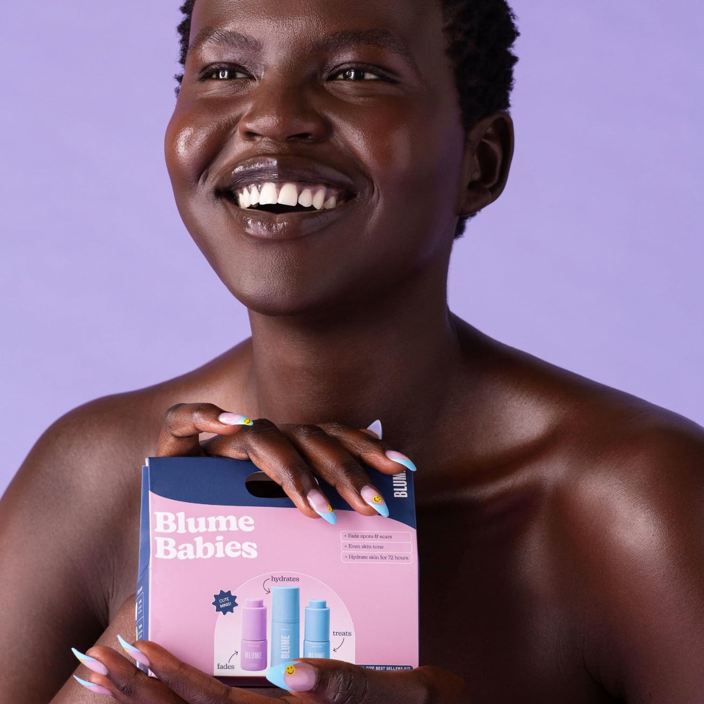 Blume Babies Travel Size Skincare - Skincare Gift Set Includes Meltdown Acne Oil, Milky Fade Dark Spots Serum, and Meltdown Gel Cream Face Moisturizer for Acne and Blemish Prevention (3 Count)