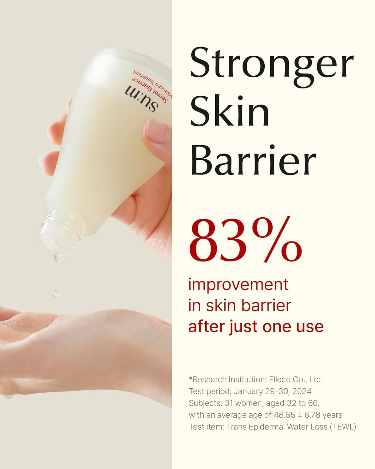 SU:M Secret Essence (1.01 fl oz) - Hydrating Serum for Skin Barrier, Elasticity, Vitality & Texture Enhancement. Korean Skin Care. Liquid Ceramide.