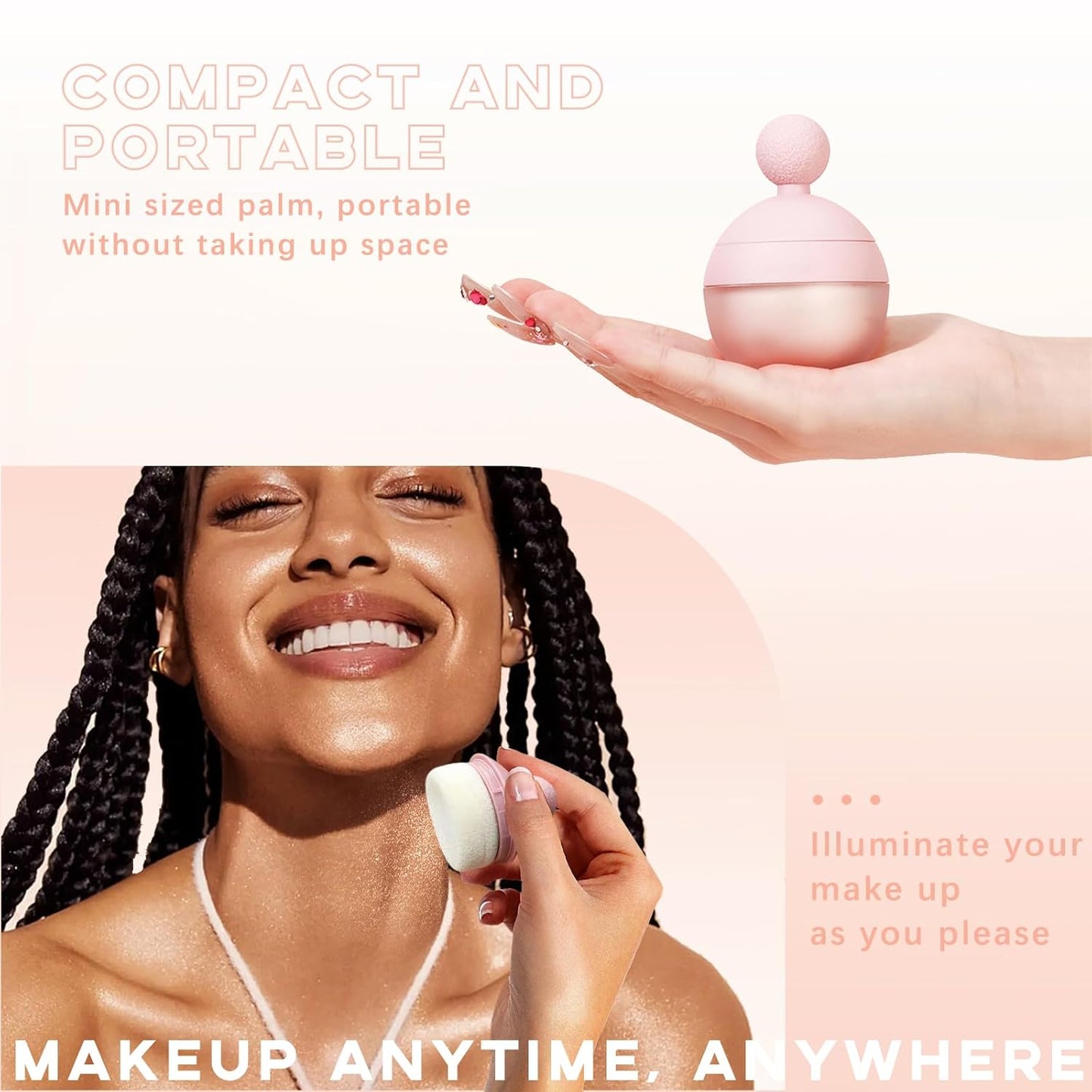 Highlighter Makeup Powder, Body Shimmer Sparkle Face Highlighter Powder ball, High Gloss Shiny Illuminator Cosmetic for Christmas Party Rave, Multi-Use Diamond Glitter Makeup Gift for Women01#