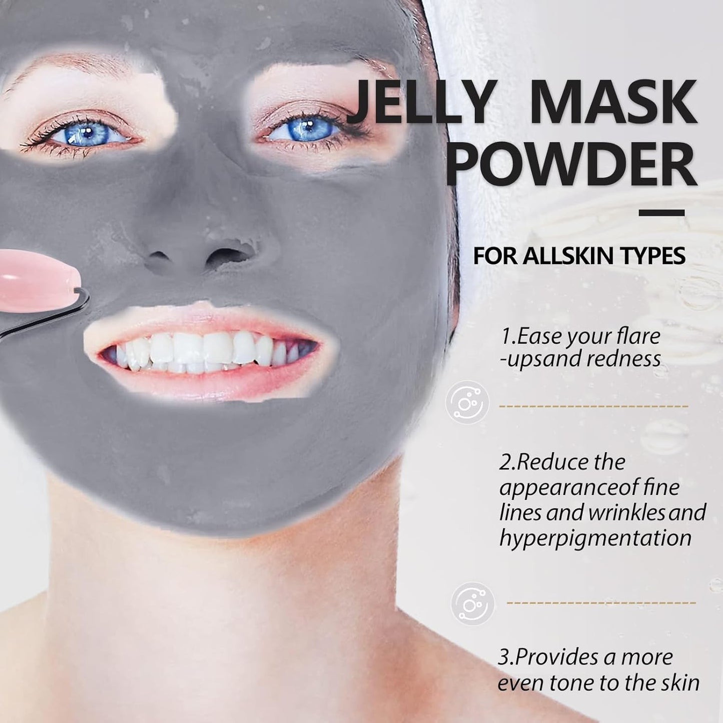 Jelly Mask for Facials, Hydrating & Moisturizing Peel-Off Rubber Gel Face Mask, Skin Care for Deep Hydration & Glow, 23 Fl Oz Jar, Professional Spa Use for All Skin Types with Bamboo essence