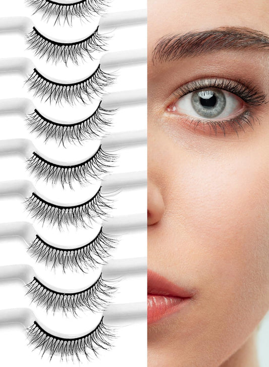 Classic Fake Eyelashes – 4-10mm Lash Extensions – Luxurious Natural Mink Lashes Eyelash Extensions – Comfortable and Easy to Apply – High-End Fiber Lashes for Superior Volume
