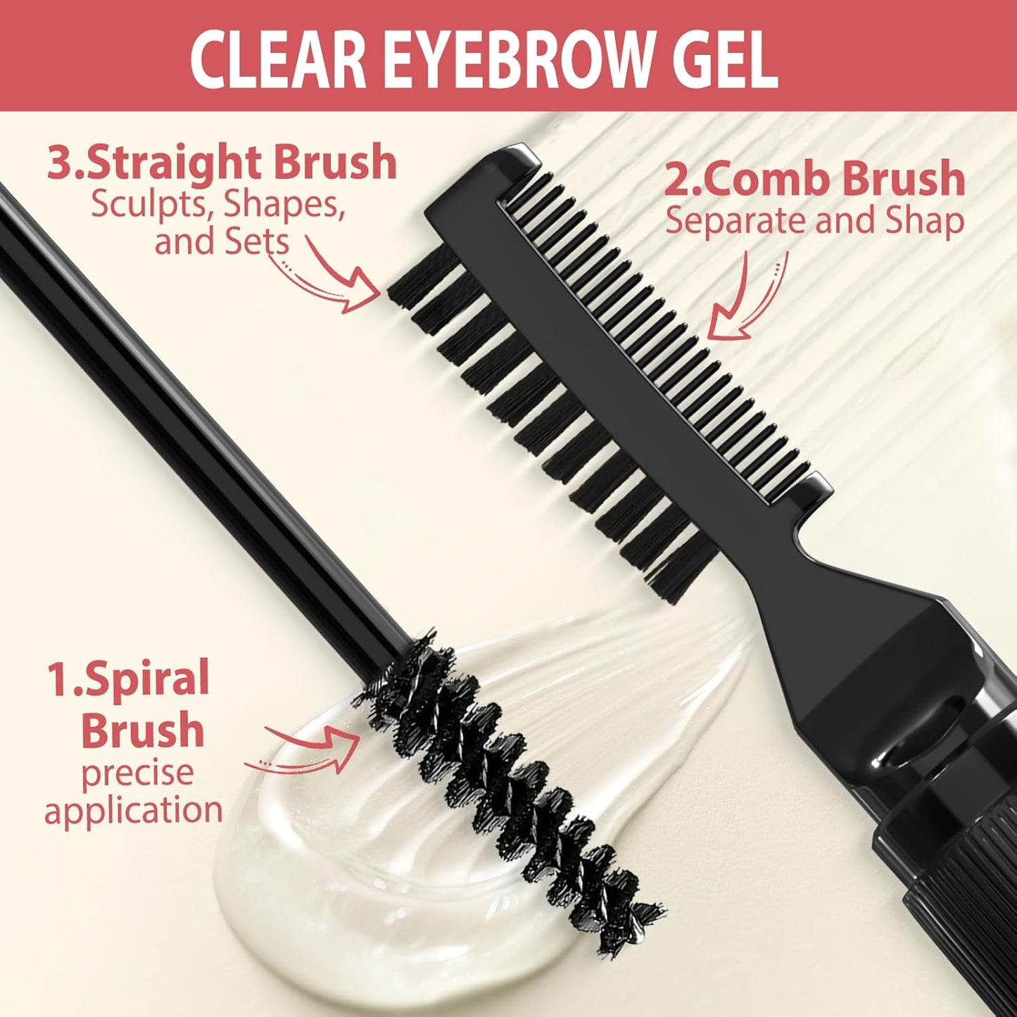 Eyebrow Pen Kit, with Microblading Eyebrow Pen, Eyebrow Gel, Eyeliner, Eyebrow Brush, Eyebrow Pencils for Women, Waterproof, Smudge Proof, Long Lasting Makeup Formula - Ebony