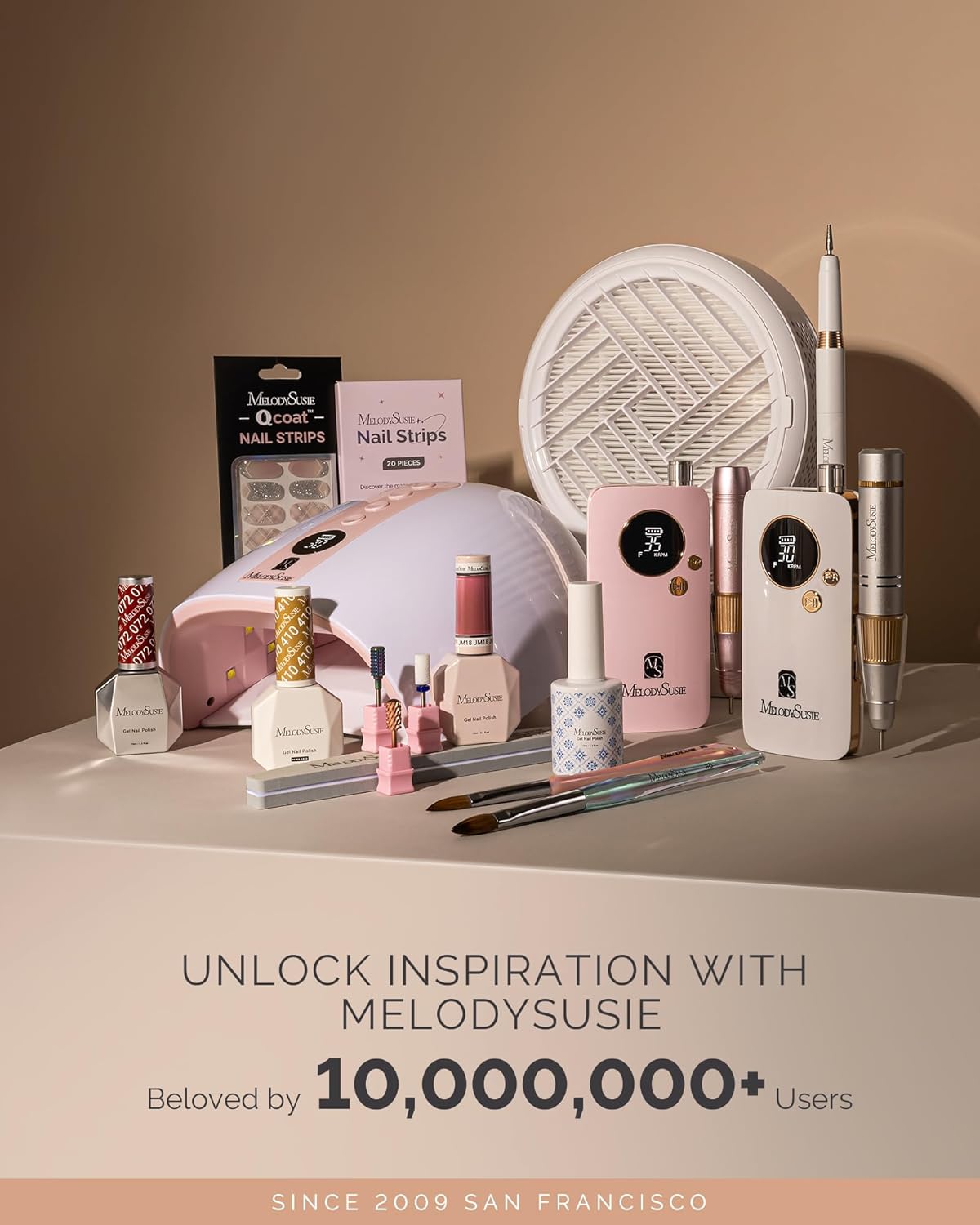 MelodySusie UV Nail Lamp, Plus30F UV Light for Gel Nails LED Nail Dryer with 3 Timer, Smart Sensor, LCD Display Fast Curing Gel Nail Polish Nail Art Tools Manicure Accessories-Purple