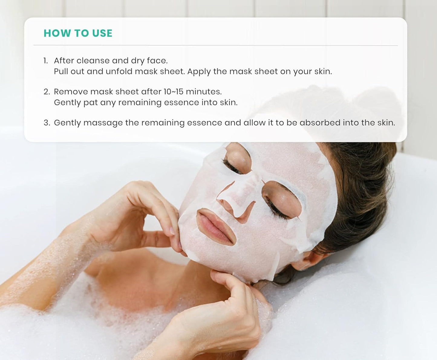 Veraclara] Facial Mask Sheet | Korean Skincare | Lighten, Moisturize, Firming Skin | Diminish Dark Spot & Circles (32PRIMECOMBO)