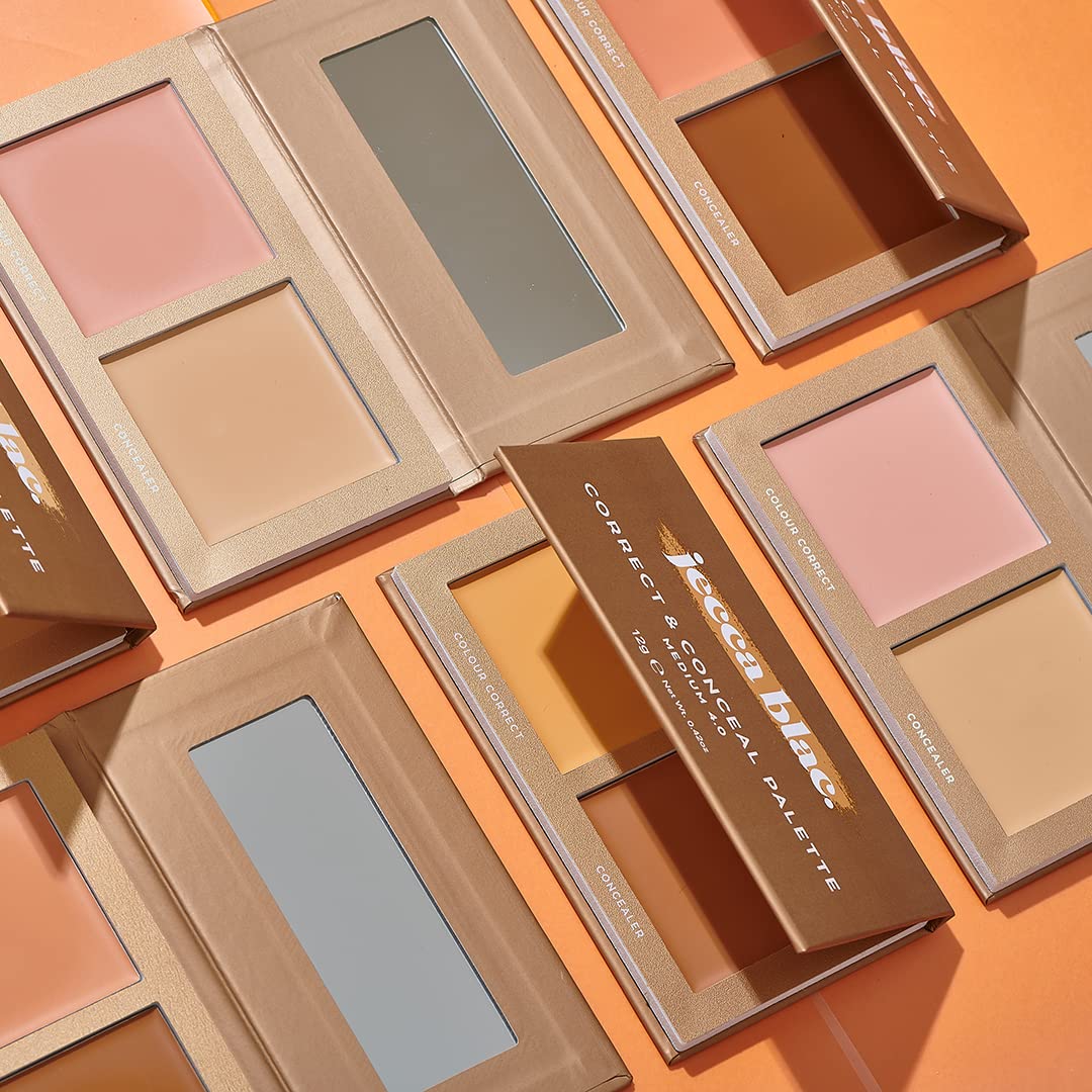 Jecca Blac Correct and Conceal Medium Coverage Palette, Lightweight Long Lasting Formula, Medium To Full Coverage, Gender Neutral and LGBTIQA+ Inclusive Make Up, Medium 3.0, 12g