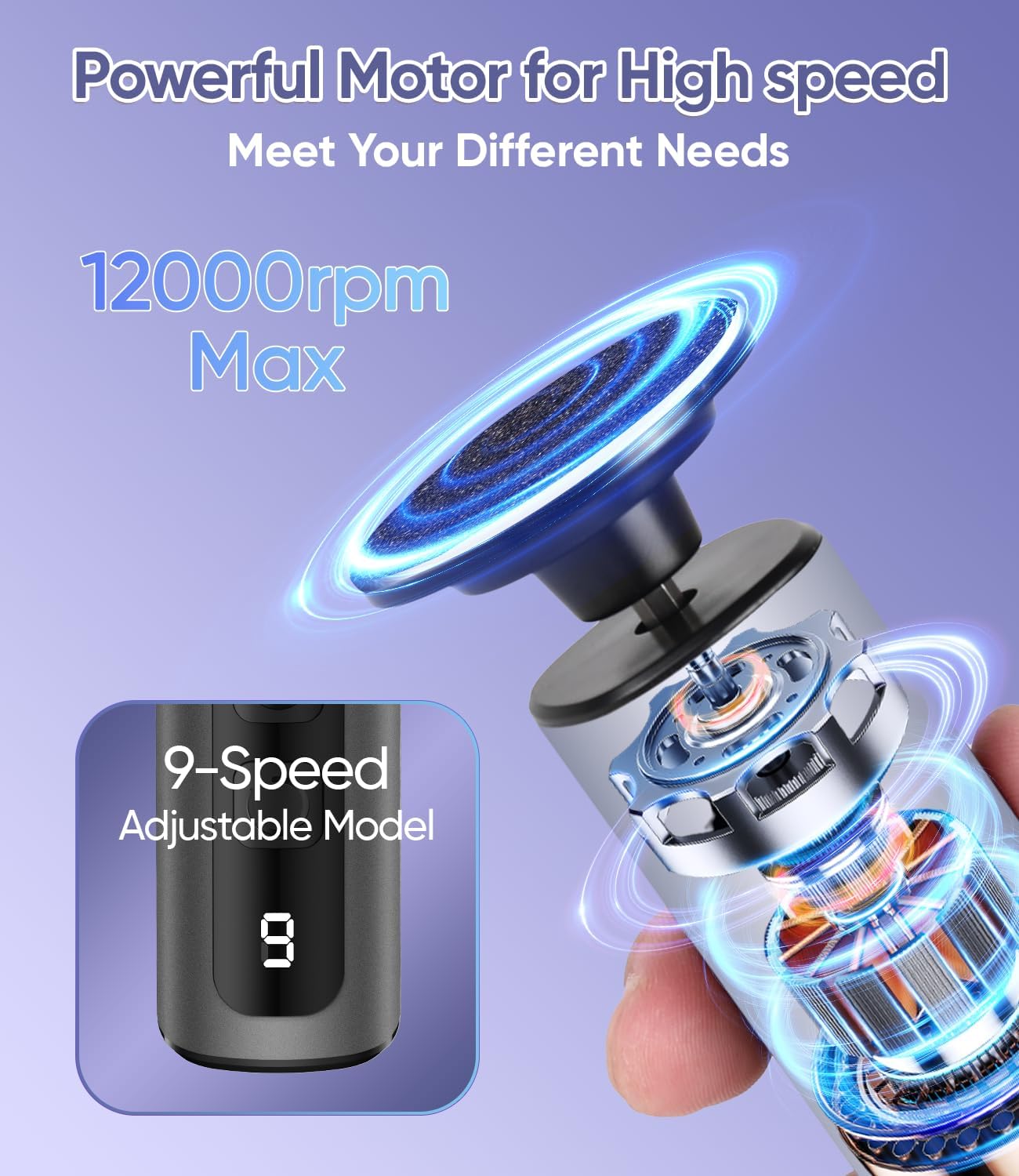 Electric Foot Callus Remover - 9 Speed Callus Remover for Feet with USB Rechargeable,Electric Foot File Pedicure Tools for Feet Dead Skin Heel Callus Hardskin Dry Cracks for Women Men (Dark Gray)