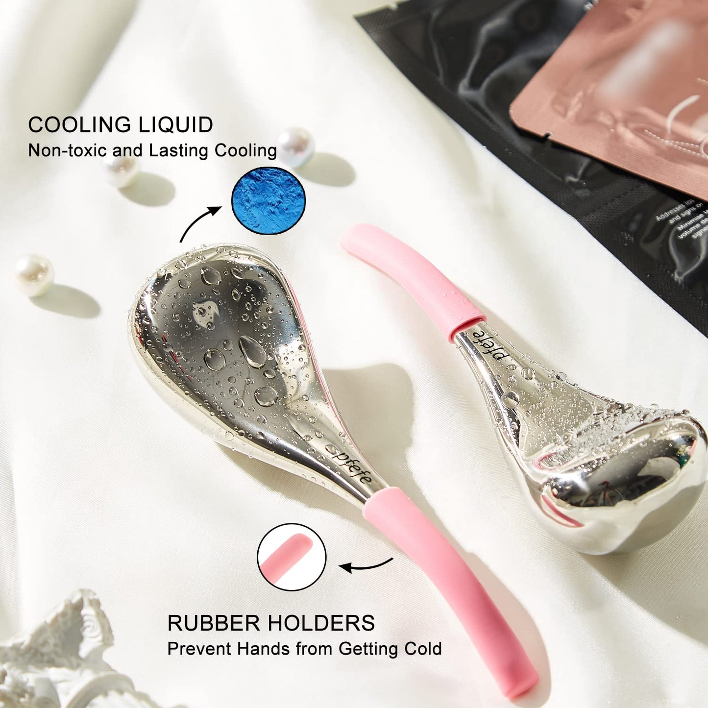 Cryo Sticks Facial Skin Care Ice Globes for Women Face Eyes, Stainless Steel Face Beauty Tools for Girls Ladies, Esthetician Supplies Cooling Spa Globes with Storage Case