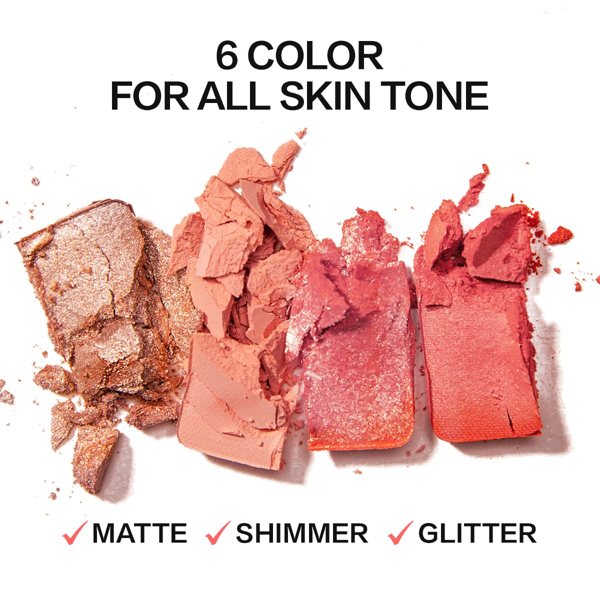 Face Blush, Powder Blush Makeup, Longlasting Highly Pigmented Face makeup, Smooth, Vegan & Cruelty Free, 1 Count, 04 LOST ROSE