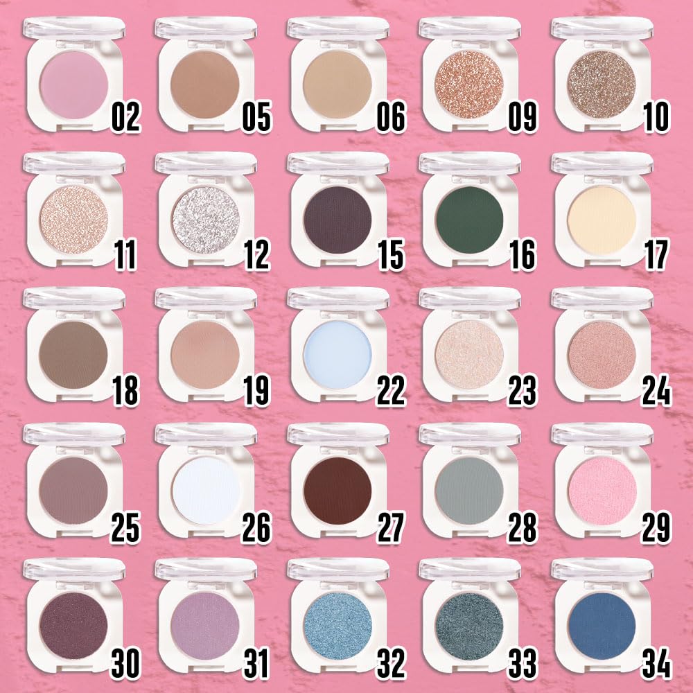 Single Matte Eye Shadow Palette Makeup, Light Peach Matte Eyeshadow for Women, Monochrome Eye Shadow Makeup, Pigmented Waterproof Sombras Para Ojos, Vegan, Talc, Paraben & Cruelty Free, 02