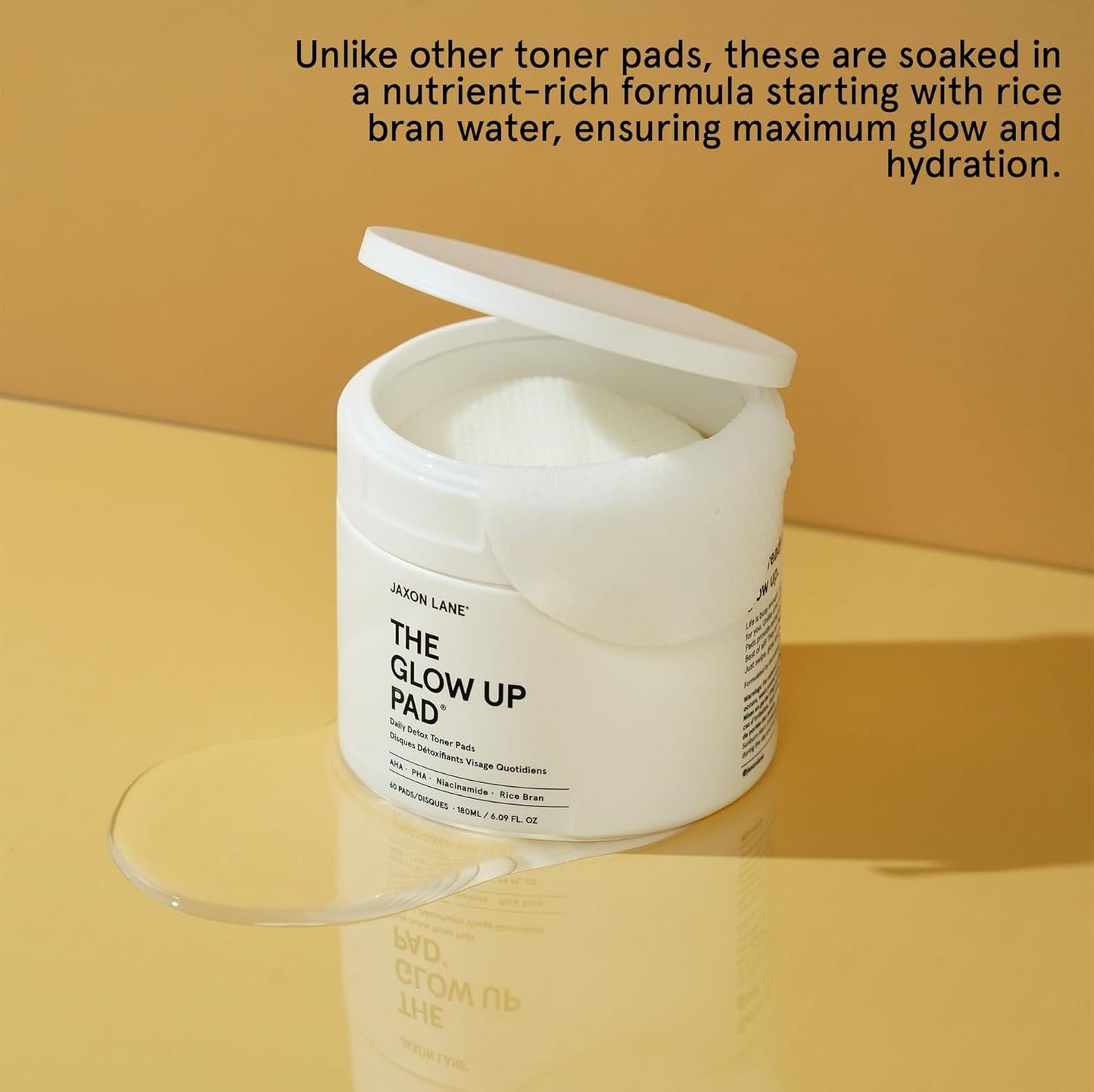 Rice Toner Pads Korean Skin Care Daily Exfoliating Pads for Face: THE GLOW UP Centella AHA PHA Niacinamide Brightening Toner for Mens Skincare, Facial Cleansing, Acne Pores, Dark Spots & Skin Radiance