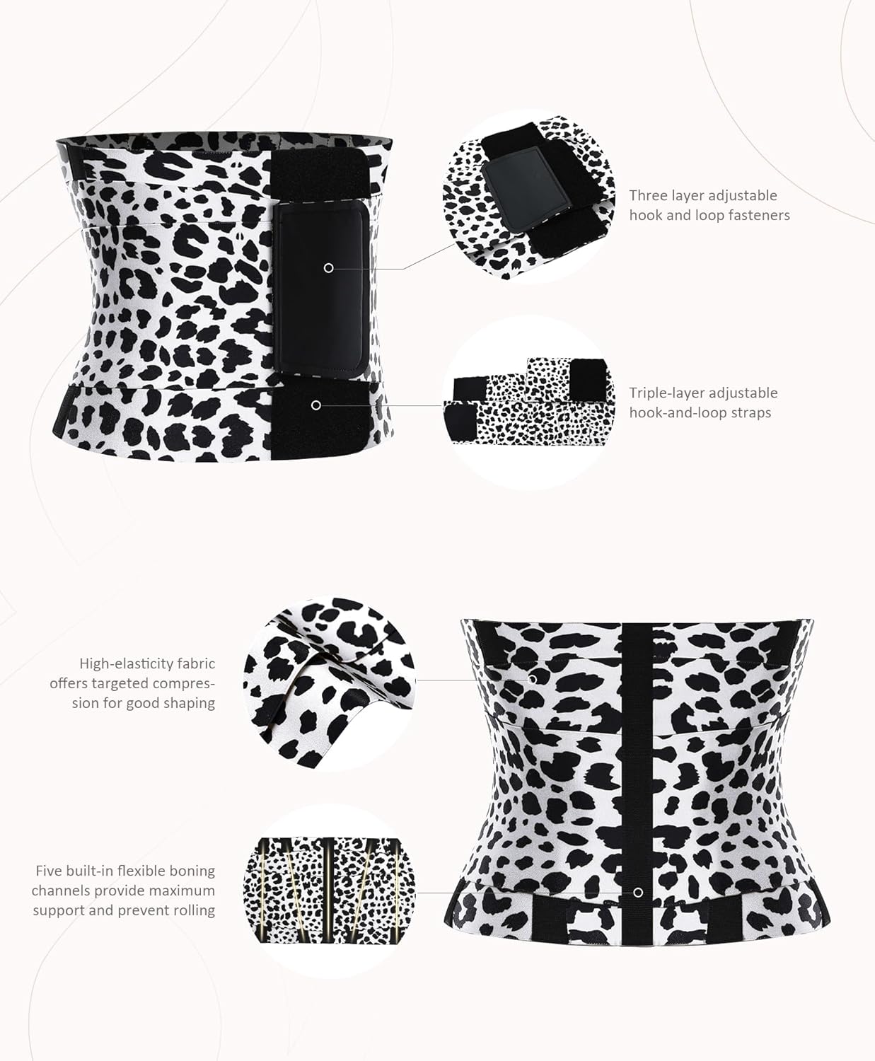 FeelinGirl Waist Trainer Long Torso Waist Cincher Trimmer Ab Belt Tummy Control Body Shaper Triple Wrap Women and Men