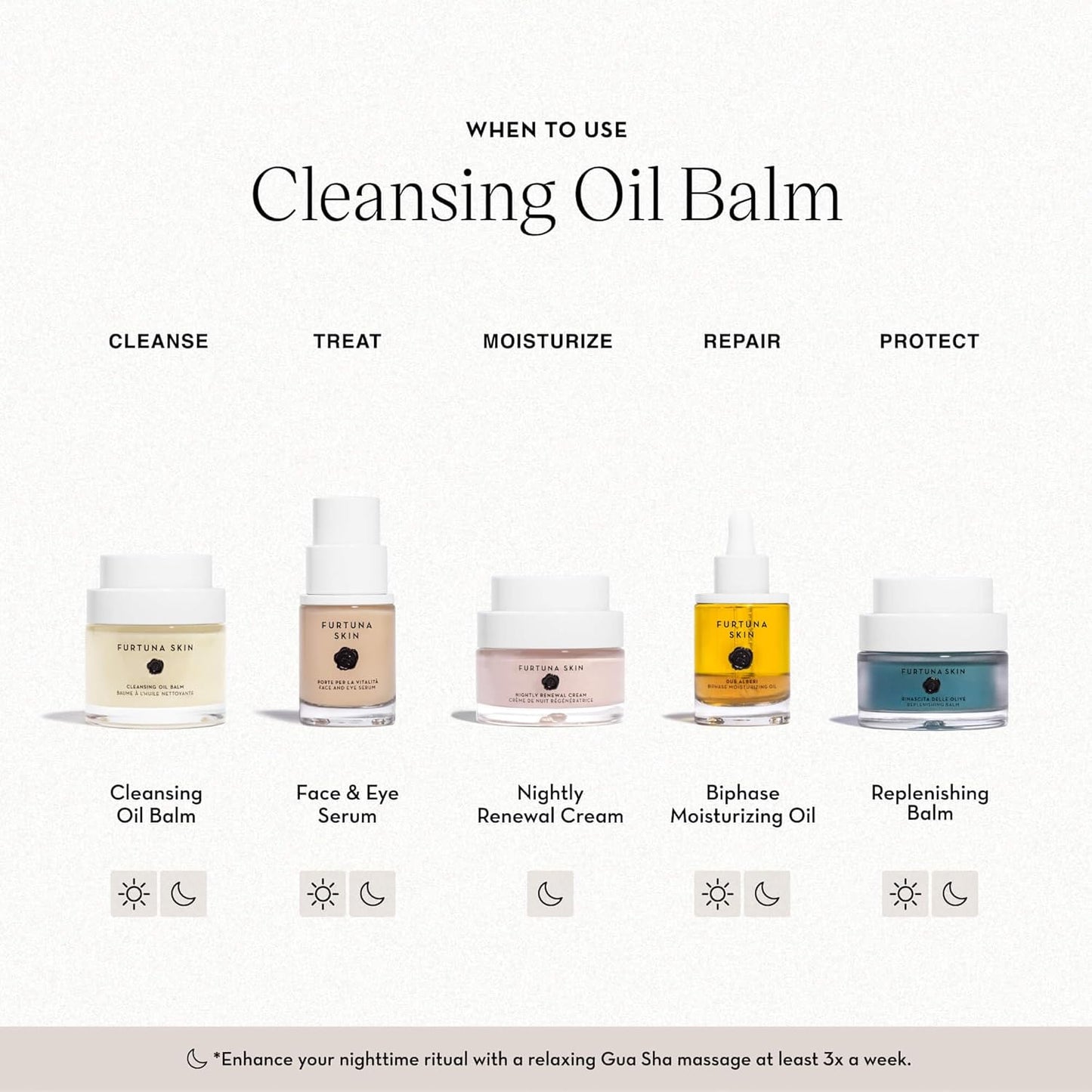 Furtuna Skin Cleansing Oil Balm - Luxurious Vegan Makeup Remover & Skin Nourisher, Olive Oil & Wild Organic Plants Blend, 80g