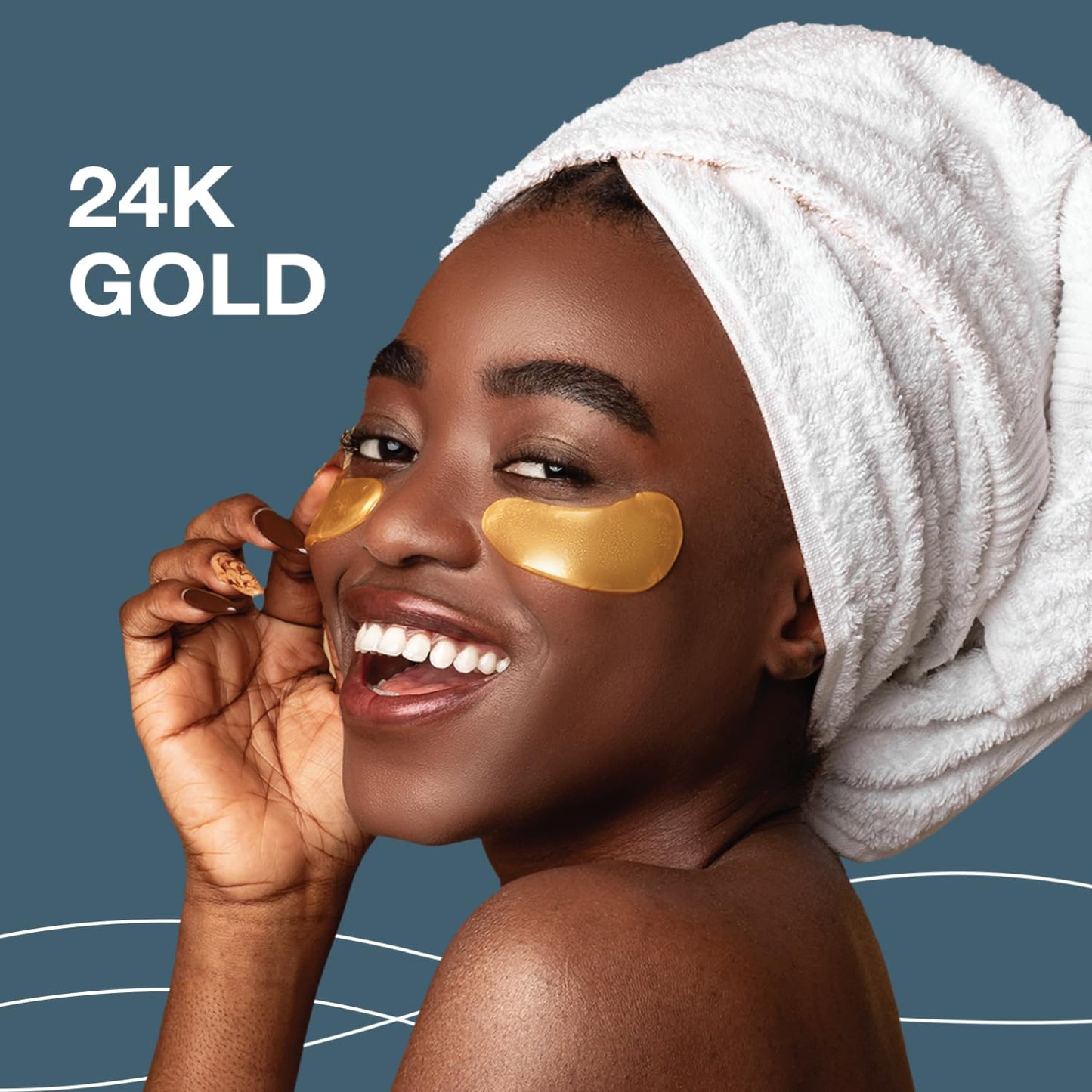 Under Eye Patches for Puffy Eyes and Dark Circles – 24k Gold Under Eye Mask Patches for Puffiness, Beauty & Personal Care Products – Under Eye Masks 40 Pairs Gold Under Eye Patches for Puffy Eyes