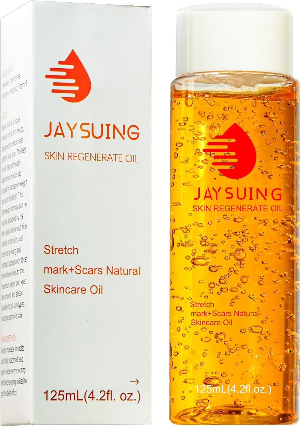 Stretch Mark Oil for Pregnancy, Skincare Body Oil for Scars and Stretchmarks, Pregnancy Oils for Stretch Marks Pre and Postpartum Natural Skincare Massage Oil, Skin Regenerate Oil, 4.2 fl.oz