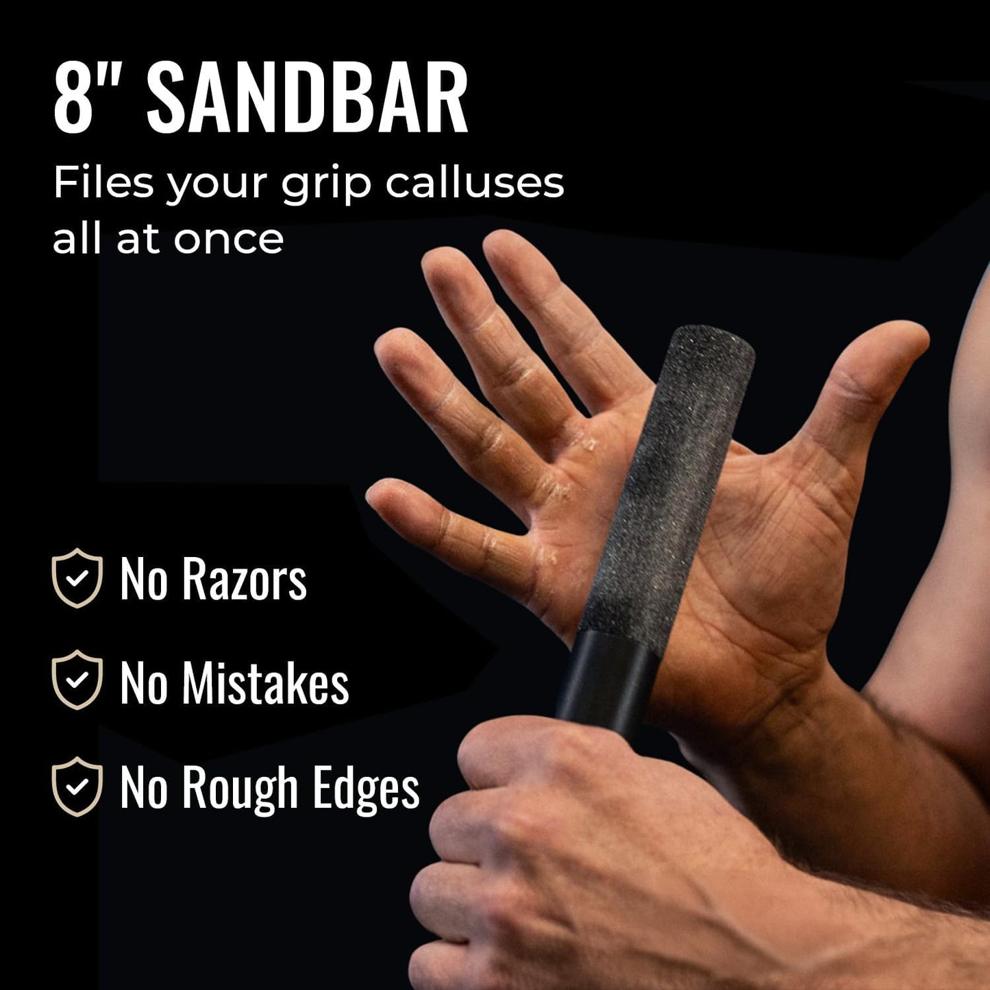 SandBar Callus Remover File for Hands - Durable Aluminum Tool for Callus Care and Dead Skin Removal - Includes Nourishing Salve - Ideal for Athletes, Climbers, and Gym Enthusiasts