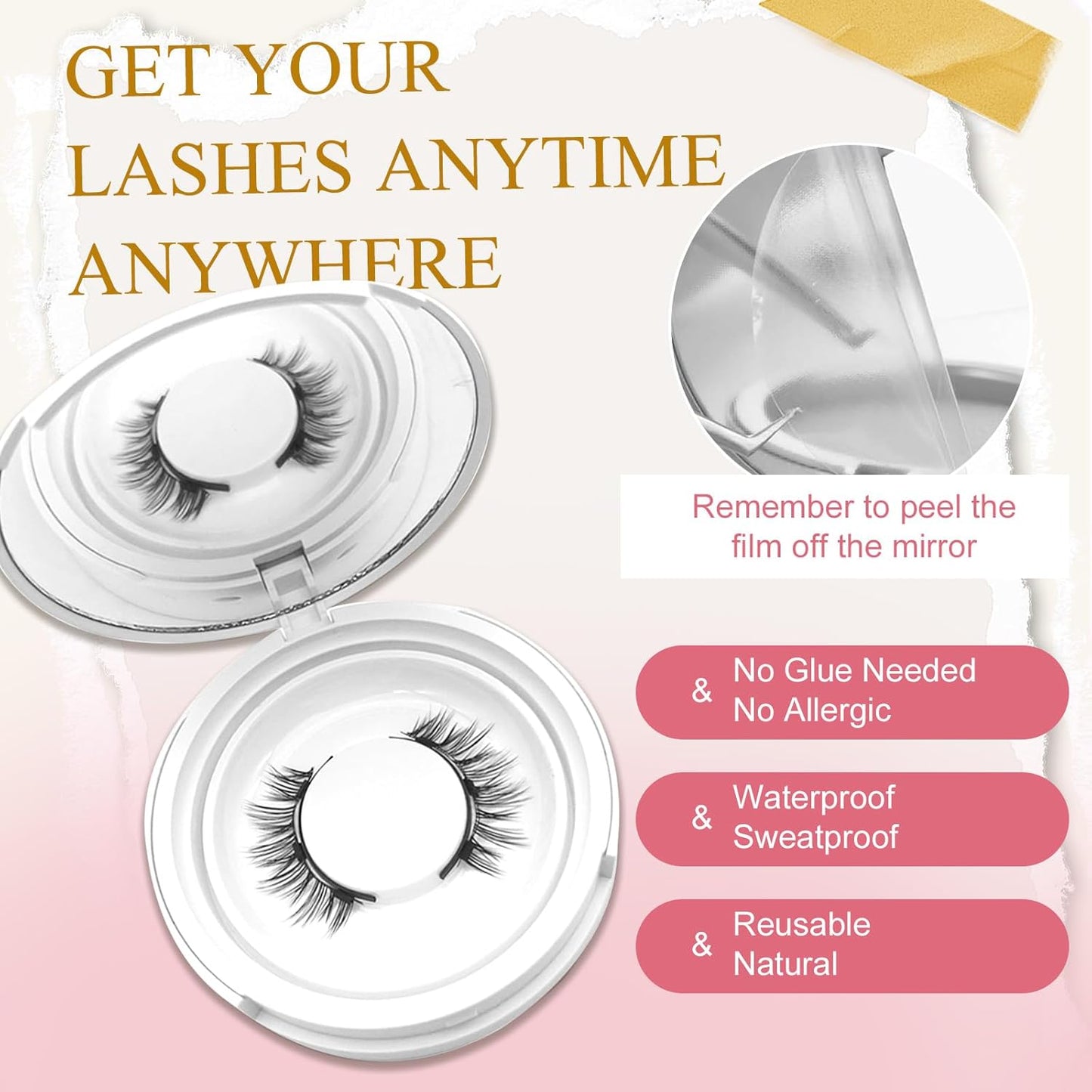 Ealra Craft Magnetic Eyelashes with Applicator,Lumentes Magnetic Eyelashes,3D Soft Flex,Reusable No Glue Needed Soft Lashes for Wmen with All-Day Wear(Natural#04+Simple#06)