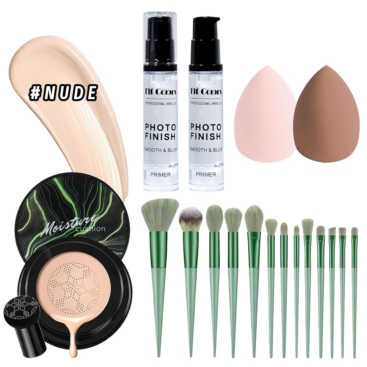Makeup Set Kit for Women Full Kit, Makeup Present for Girl Women Teen, Matte Eyeshadow CC Cream Foundation Face Primer Brush Set Sponges, Lip Glosses Counter Stick Eyeliner