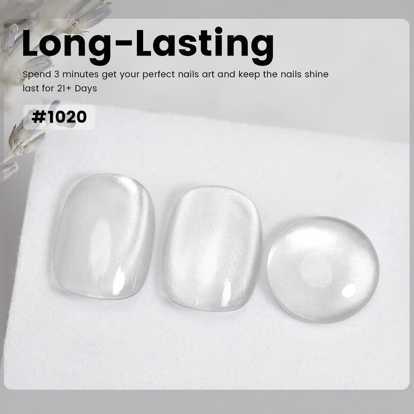 RARJSM Silver Cat Eye Gel Nail Polish Ceramic Translucent Clear White Velvet Glitter Diamond Cateye Gel Polish 15ml Single Bottle with Magnet Stick UV LED Curing Requires Soak Off for Home Salon