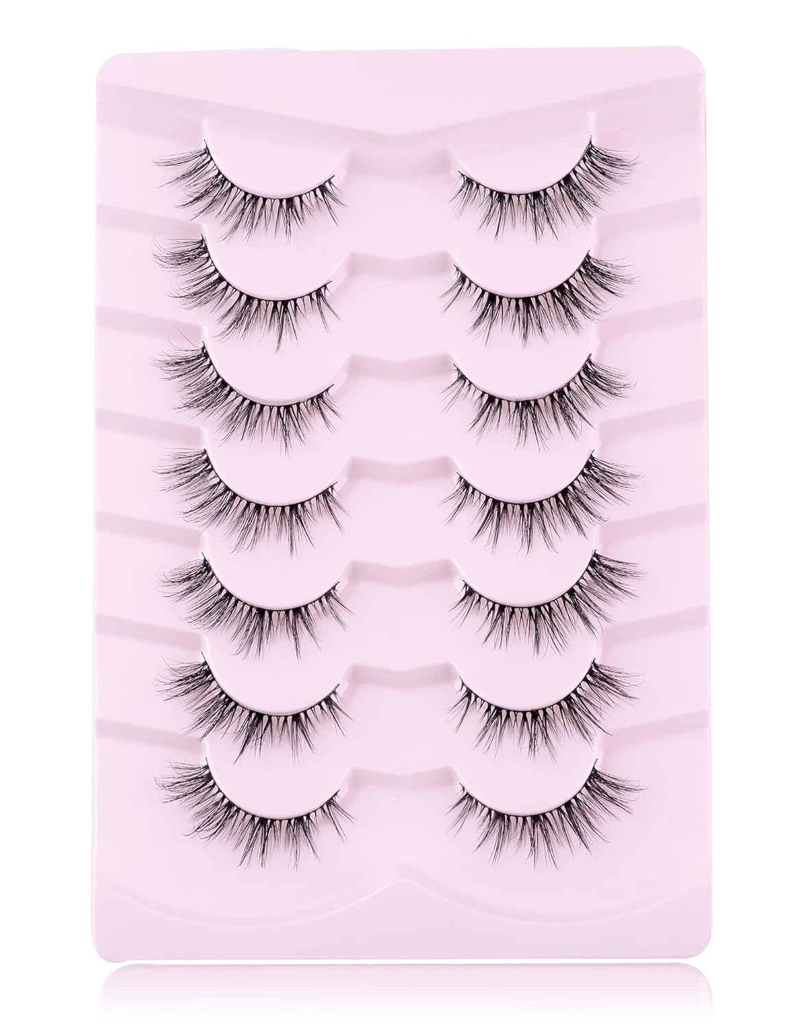 Onlyall Cat Eye Lashes Natural Lashes False Eyelashes Fox Eye Lashes False Lashes 7 Pairs D5